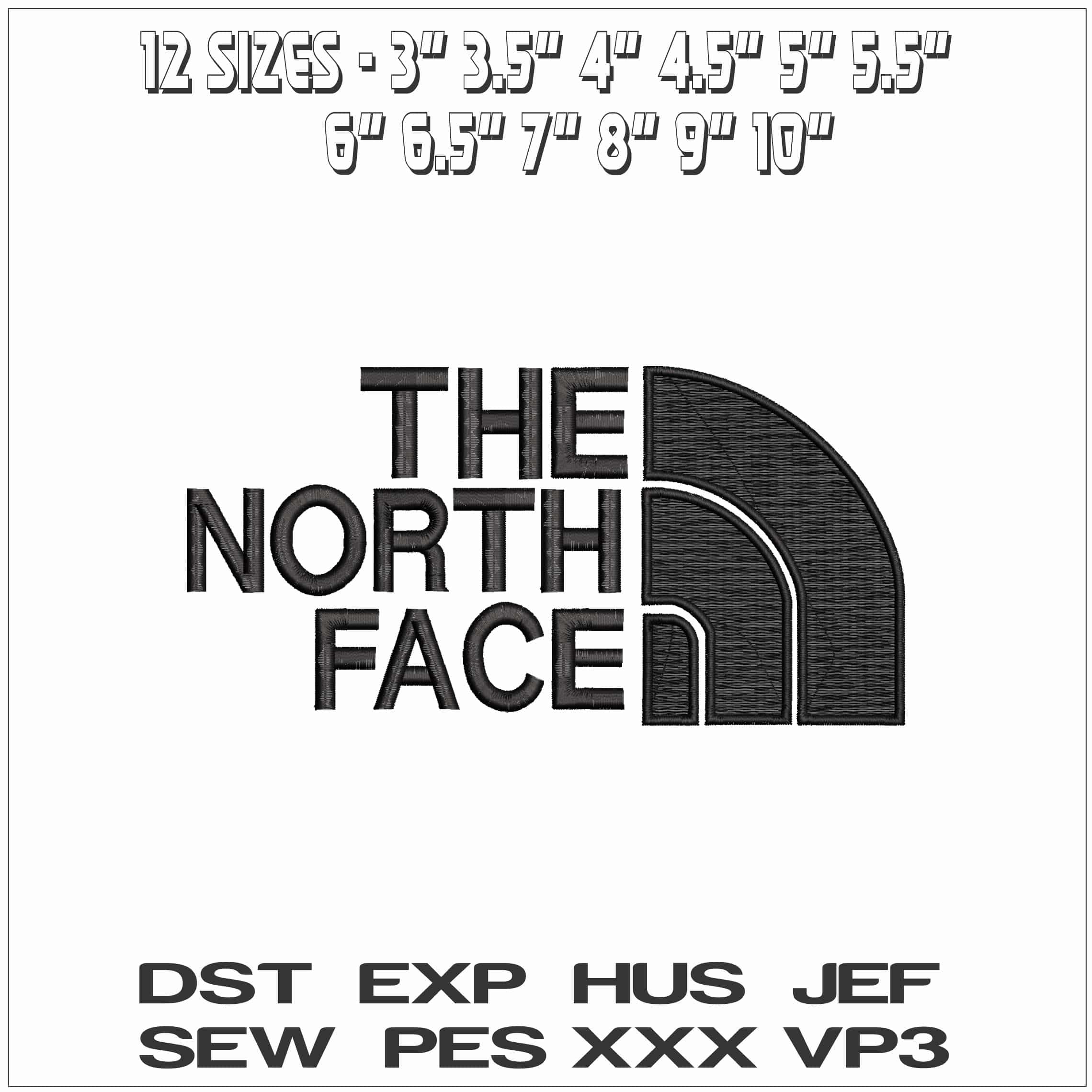 The North Face Logo - Elegant embroidery design file - instant download — view 2