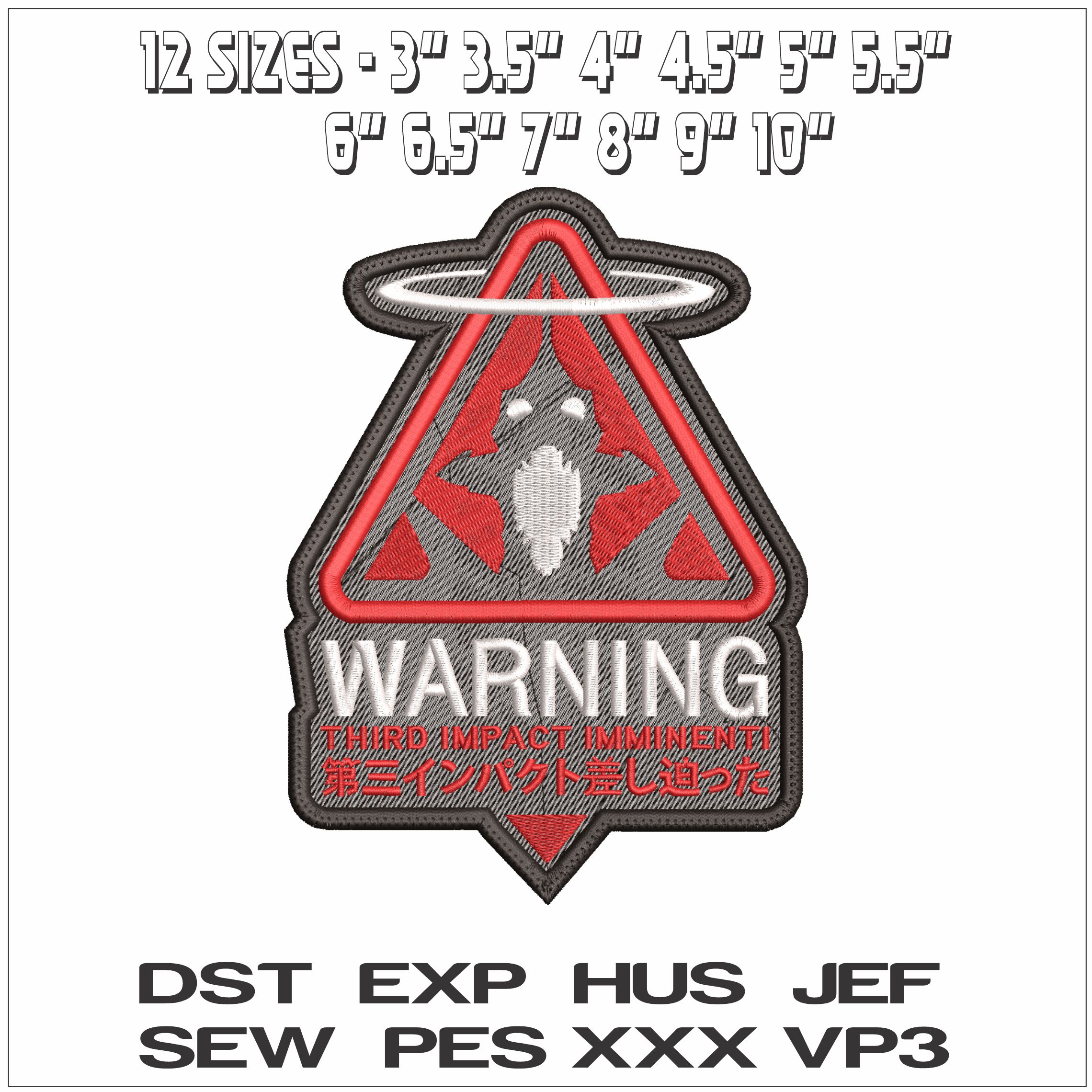 Third Impact Neon Genesis Evangelion Anime - Elegant embroidery design file - instant download — view 2