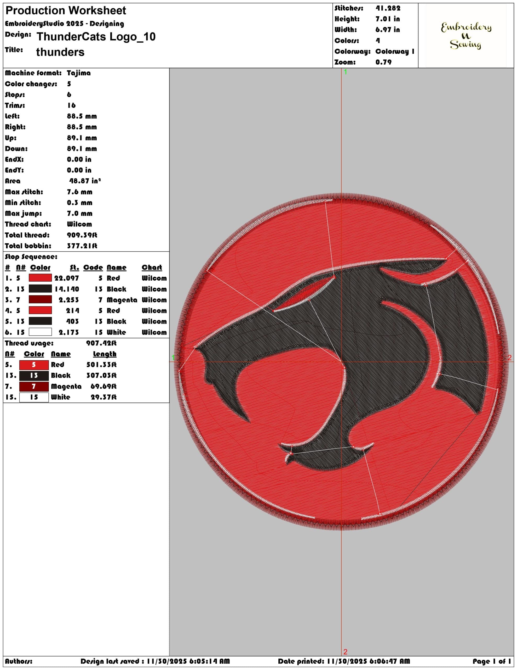 ThunderCats Logo - Elegant embroidery design file - instant download — view 3