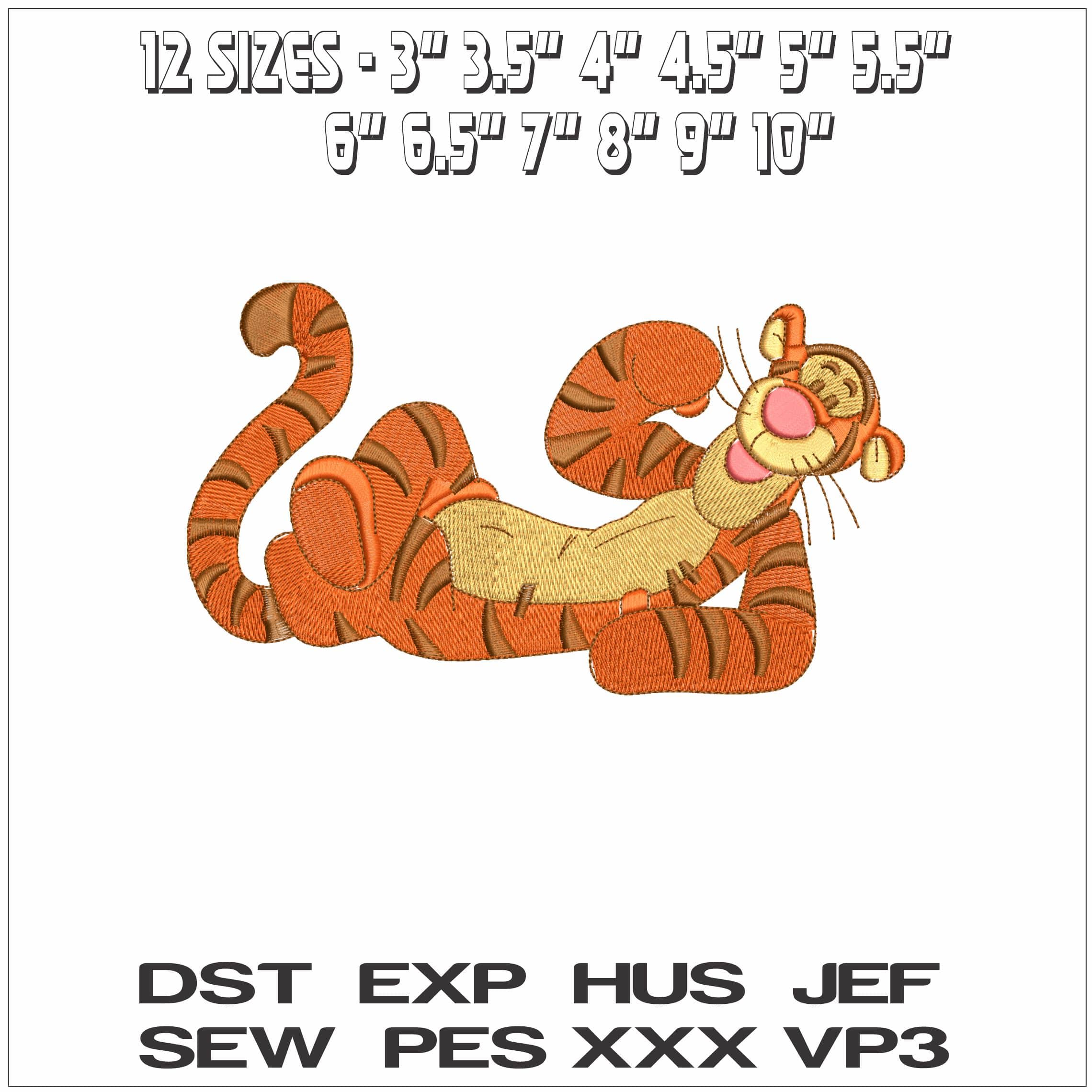 Tigger Winnie the Pooh - Elegant embroidery design file - instant download — view 2