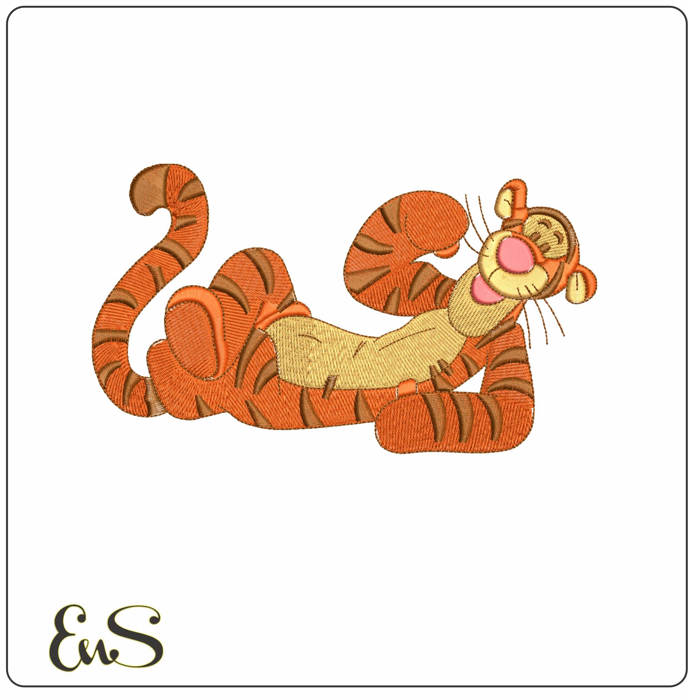 Tigger Winnie the Pooh - Elegant embroidery design file - instant download