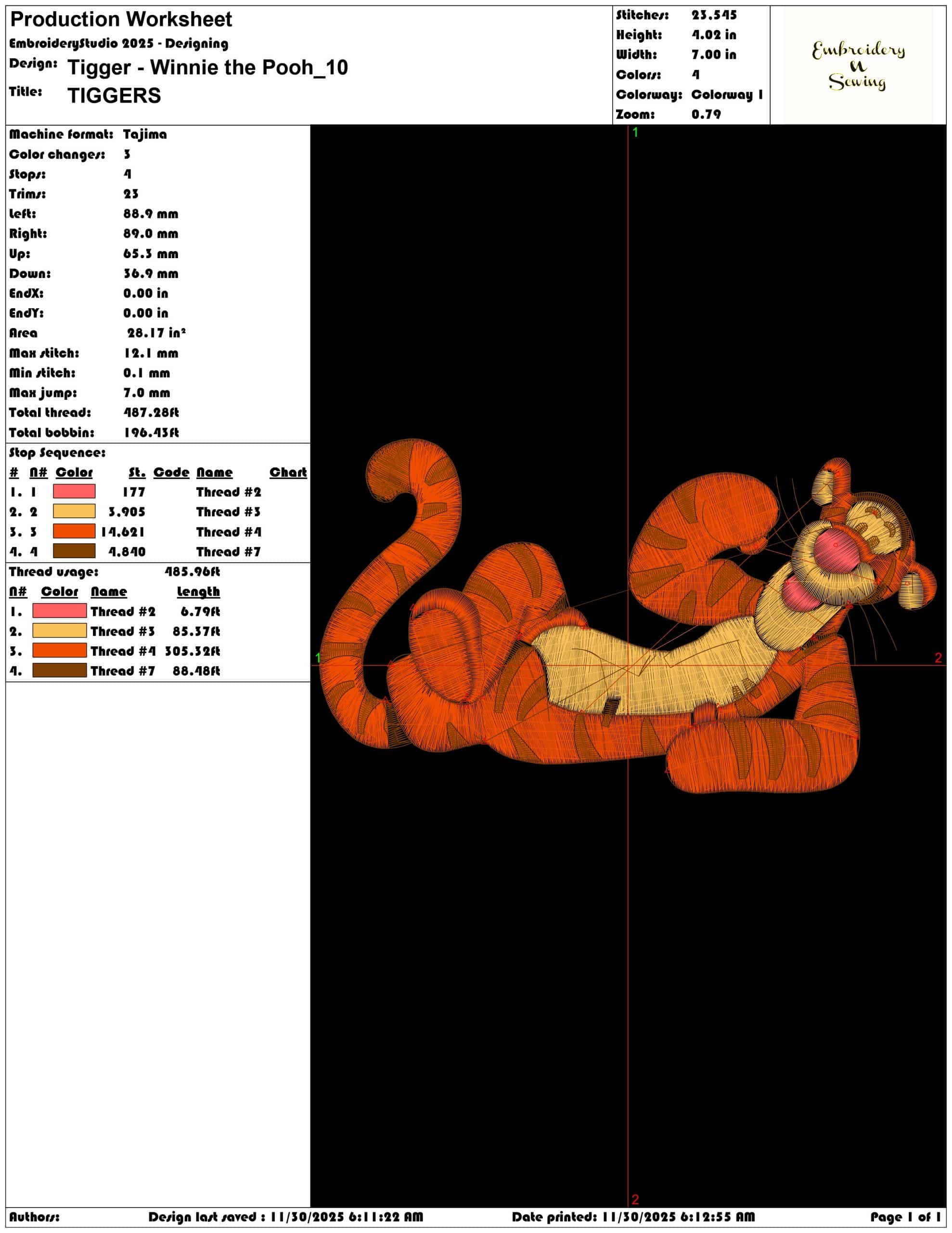 Tigger Winnie the Pooh - Elegant embroidery design file - instant download — view 3