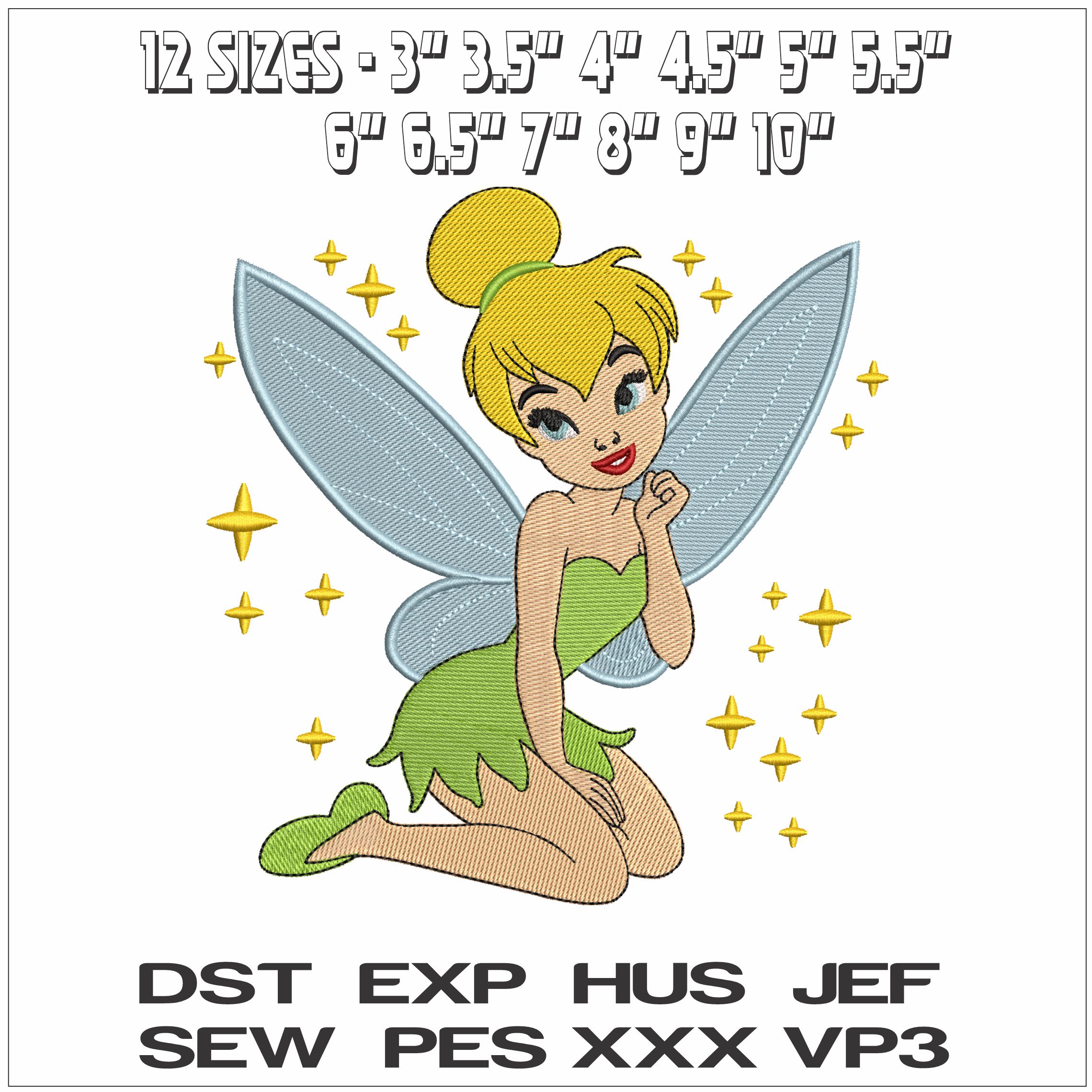 Tinkerbell in the Fairydust- Elegant embroidery design file - instant download — view 2