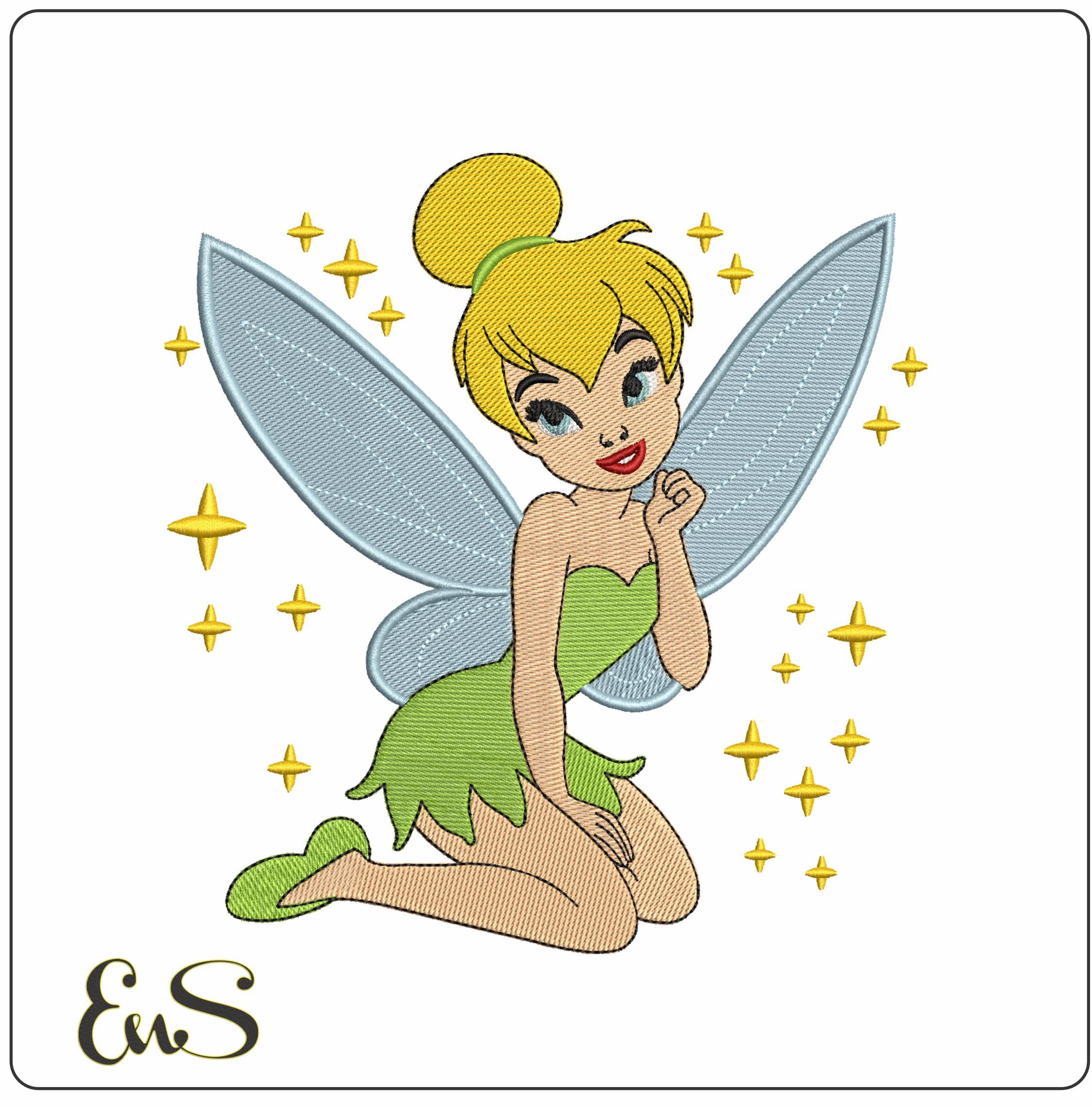 Tinkerbell in the Fairydust- Elegant embroidery design file - instant download