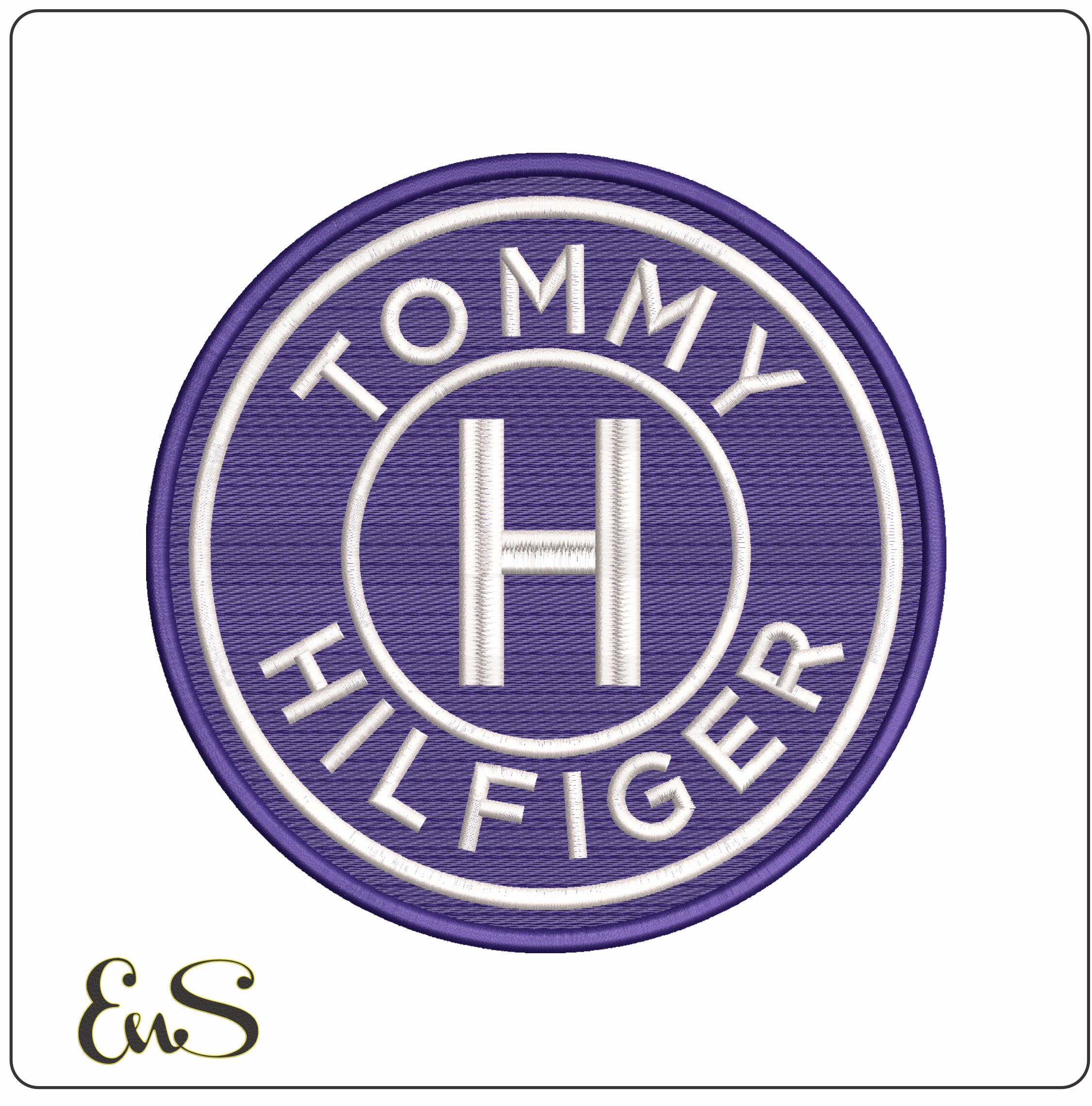 Tommy Hilfiger Circle- Elegant embroidery design file - instant download
