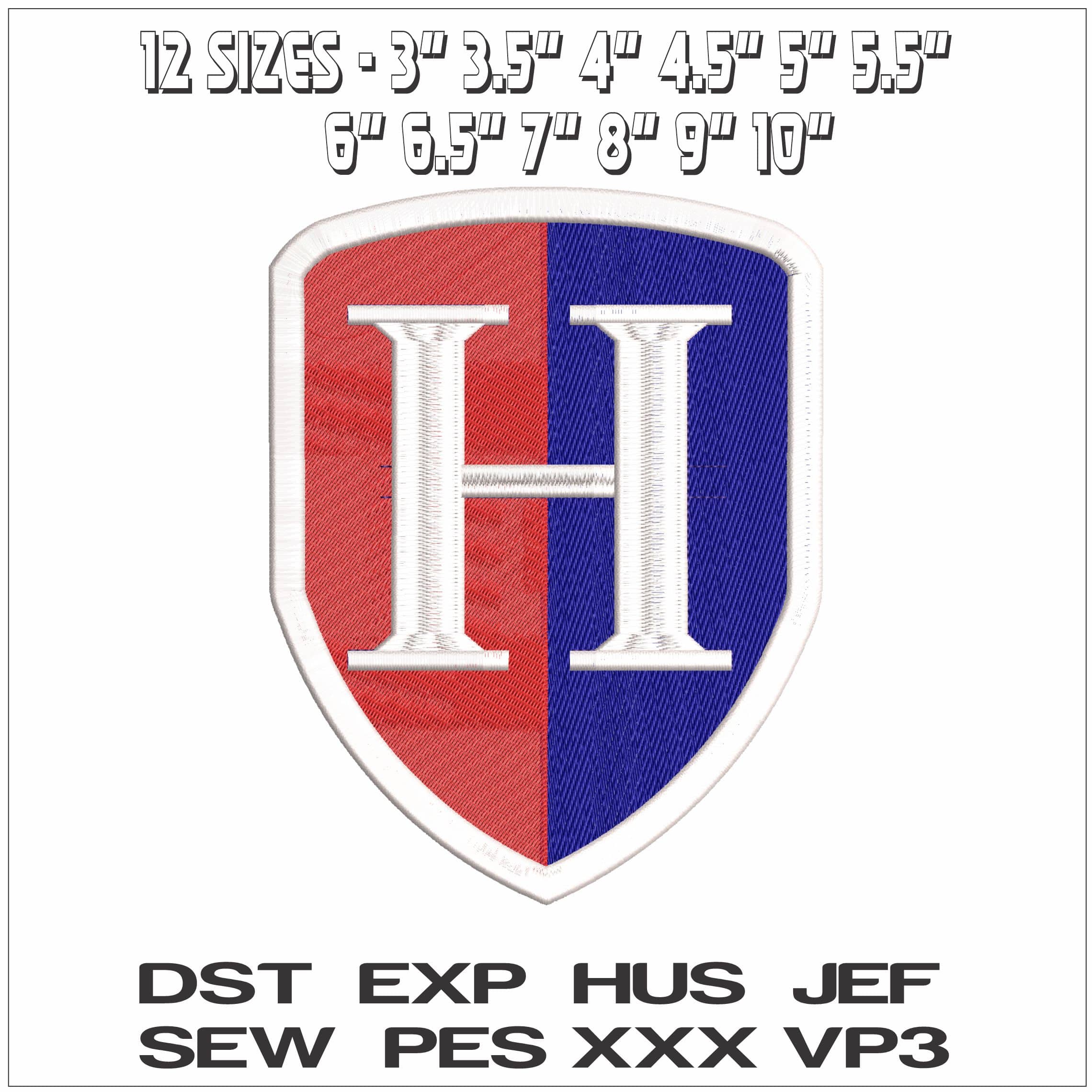 Tommy Hilfiger Shield- Elegant embroidery design file - instant download — view 2