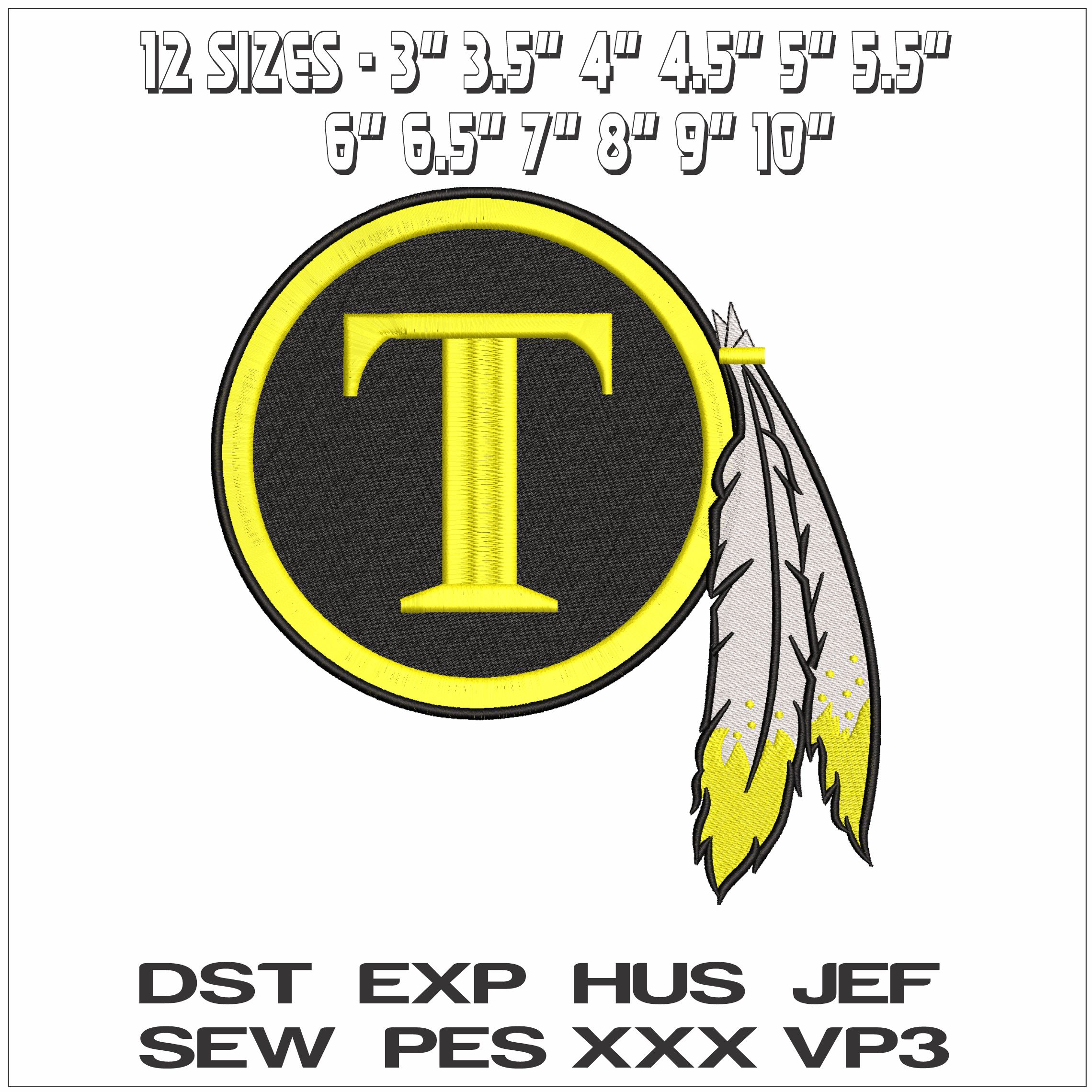 Tuscola Warrioirs Illinois- Elegant embroidery design file - instant download — view 2