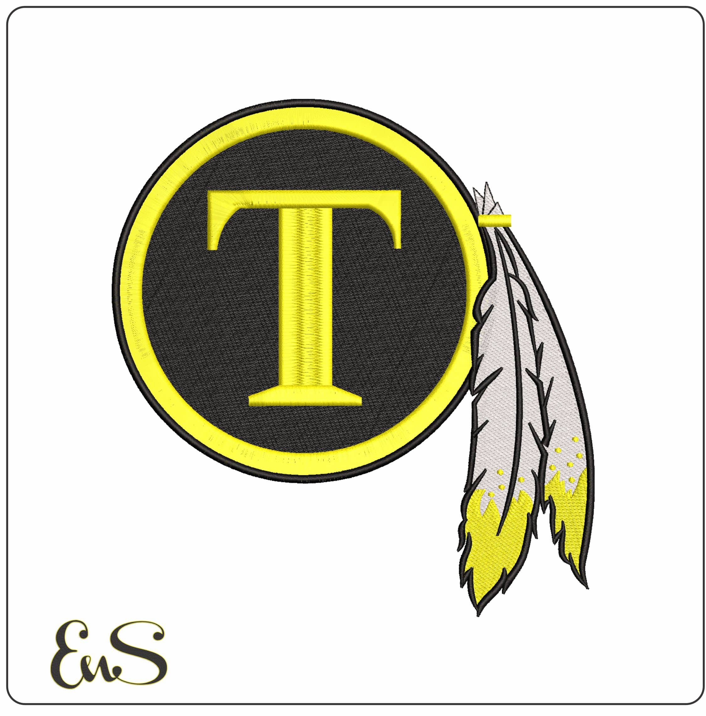 Tuscola Warrioirs Illinois- Elegant embroidery design file - instant download