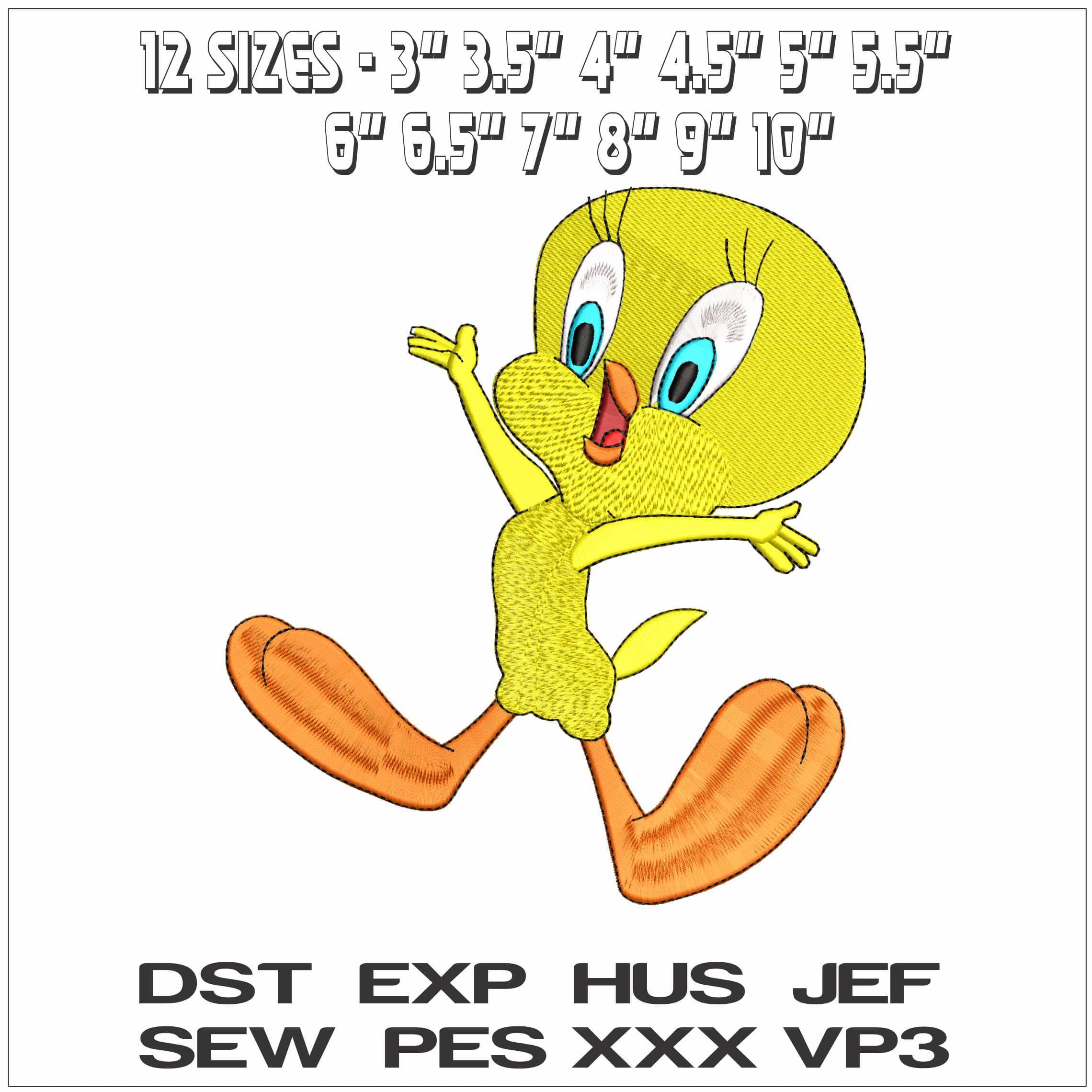 Tweety Pie Looney Tunes- Elegant embroidery design file - instant download — view 2