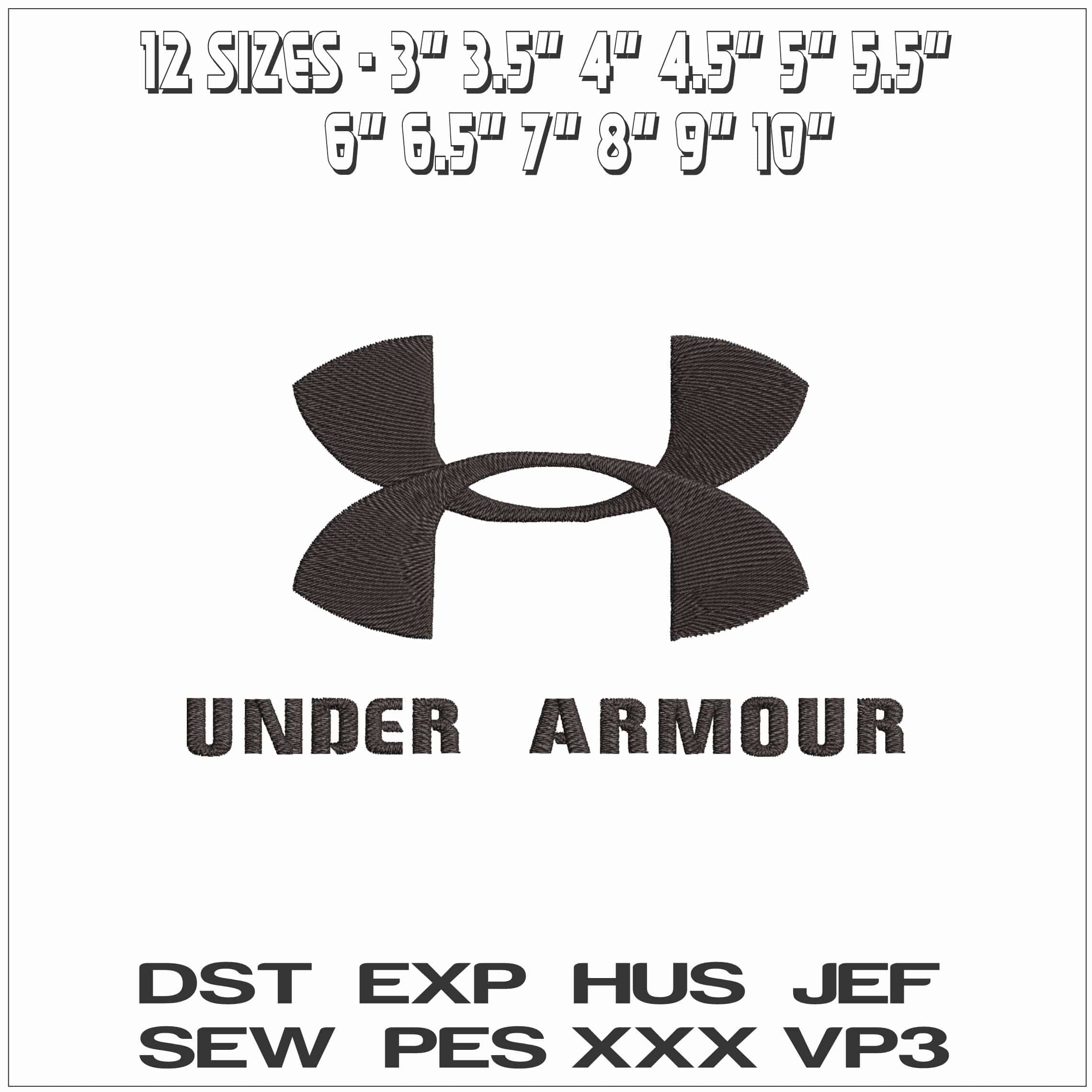 Under Armour Logo - Elegant embroidery design file - instant download — view 2