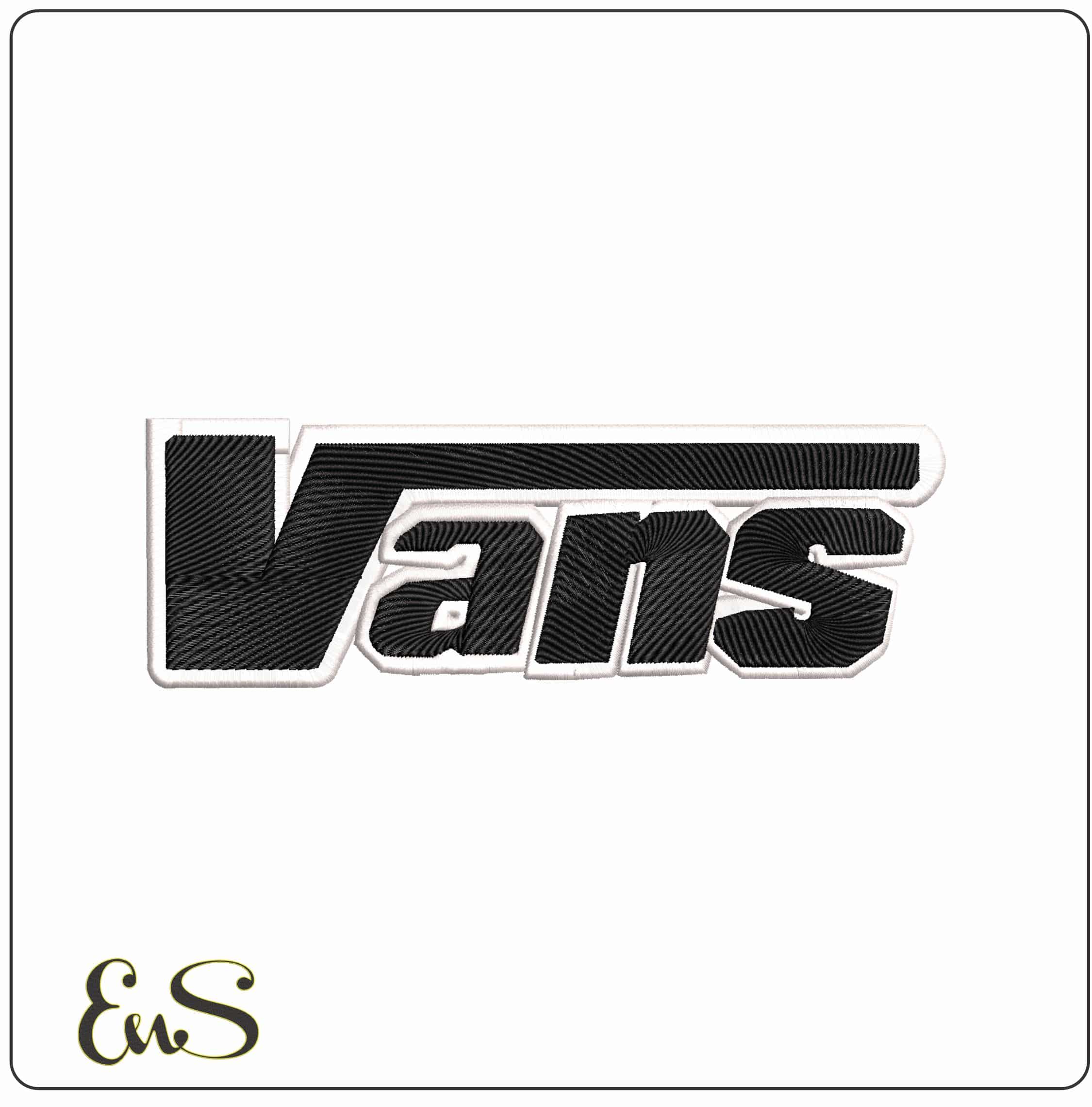 Vans- Elegant embroidery design file - instant download