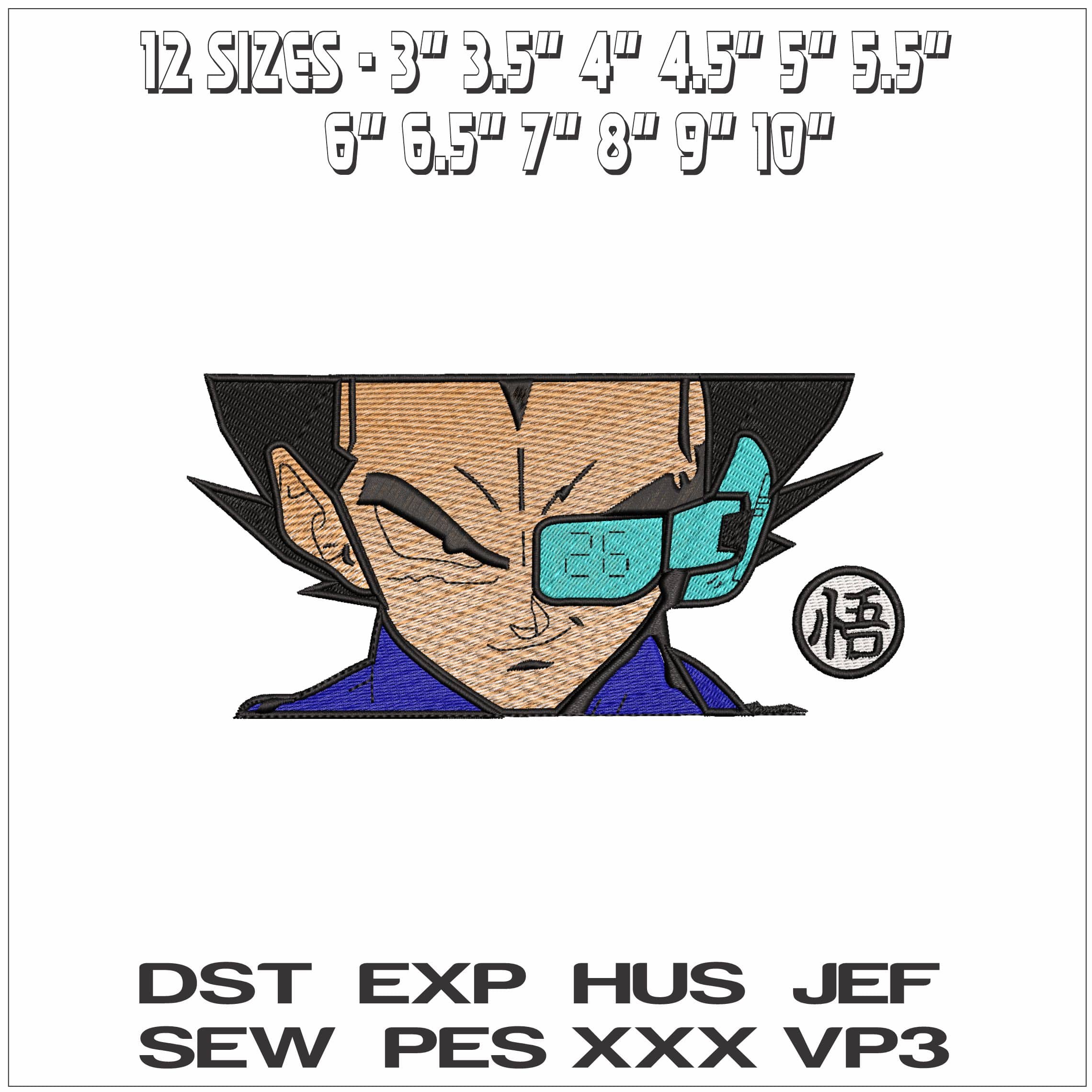 Vegatta Anime- Elegant embroidery design file - instant download — view 2