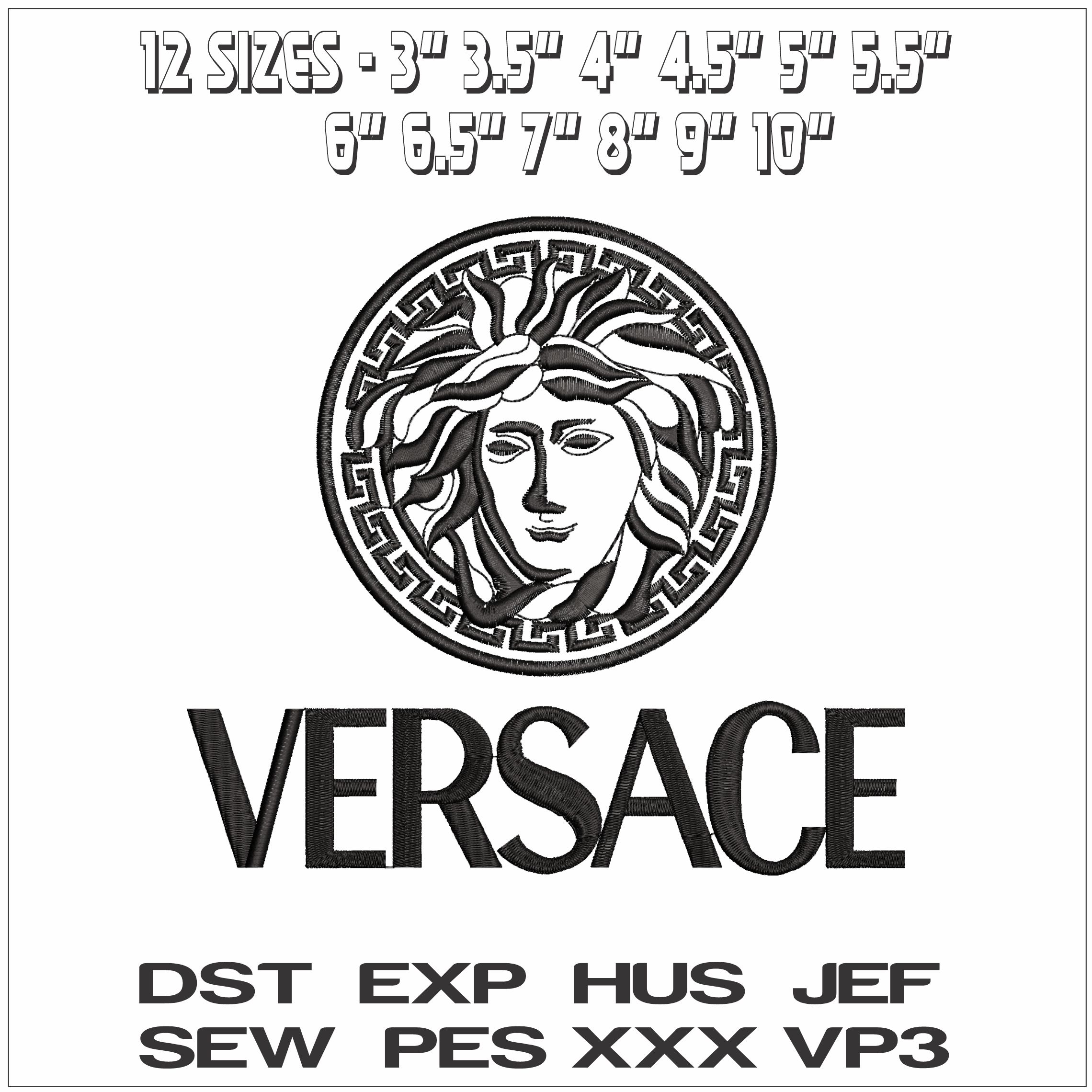 Versace Logo- Elegant embroidery design file - instant download — view 2
