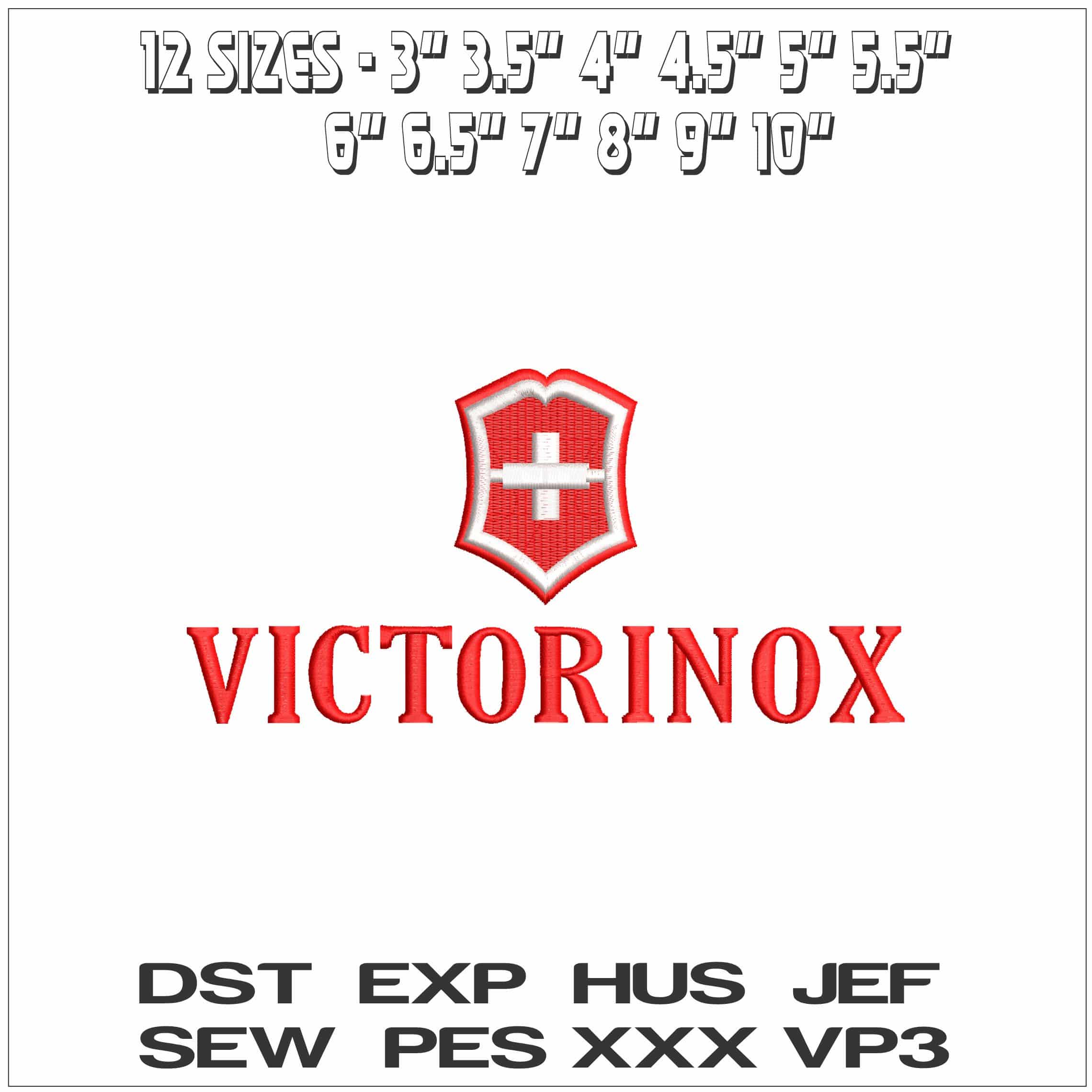 Victorinox Logo- Elegant embroidery design file - instant download — view 2