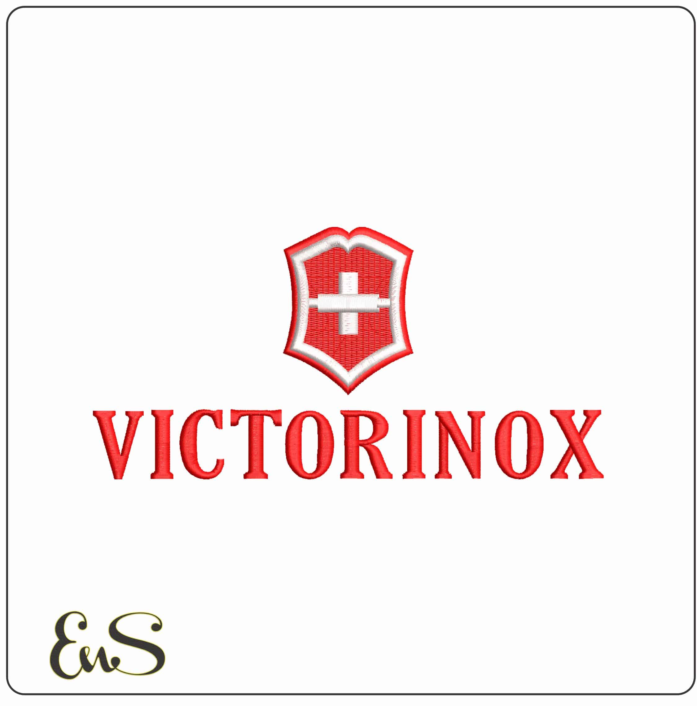 Victorinox Logo- Elegant embroidery design file - instant download