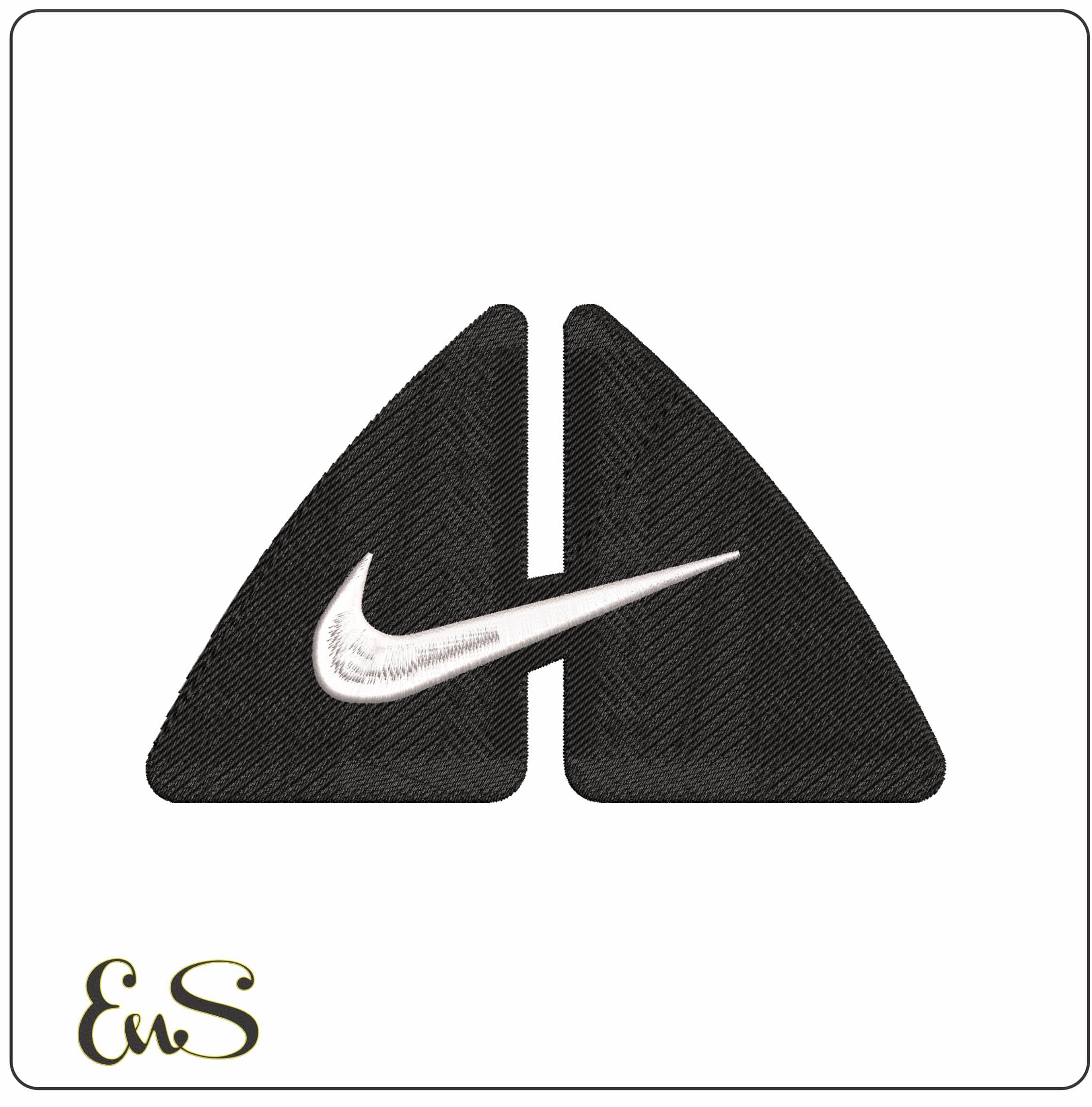 Vintage Nike Logo- Elegant embroidery design file - instant download