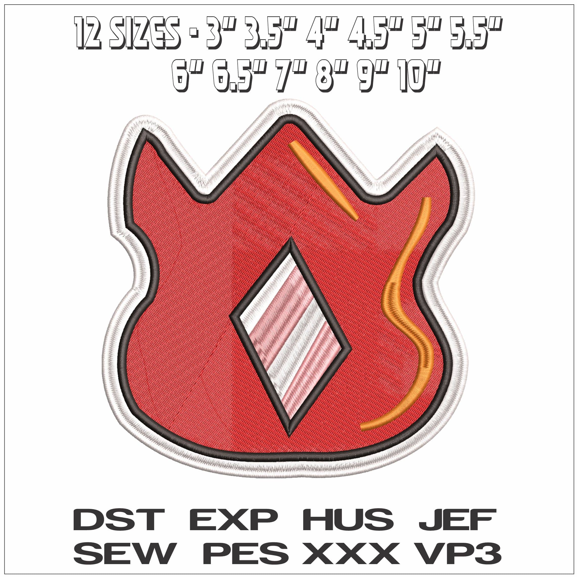 Volcano Badge Pokestone Anime- Elegant embroidery design file - instant download — view 2