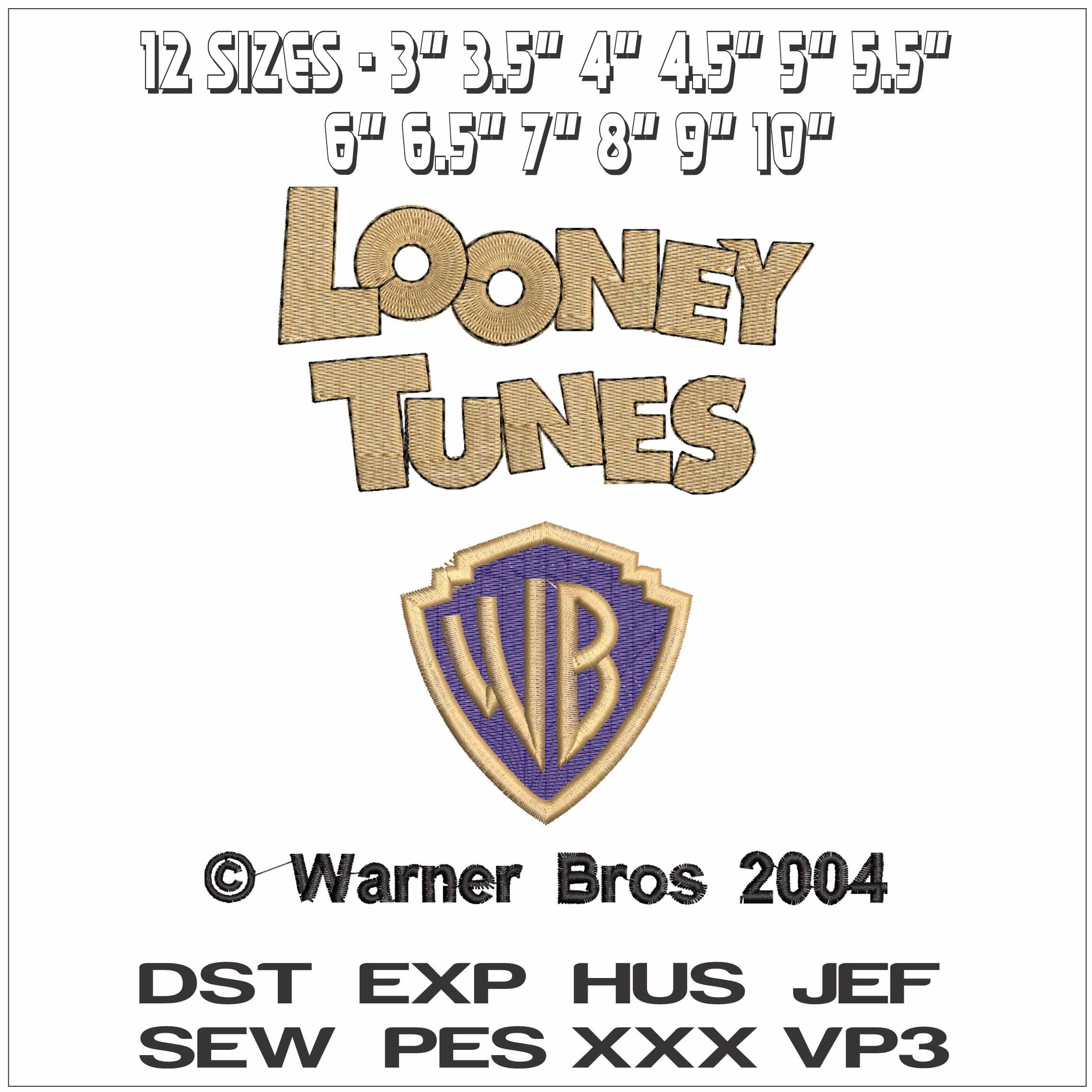 Warner Bros Looney Tunes- Elegant embroidery design file - instant download — view 2