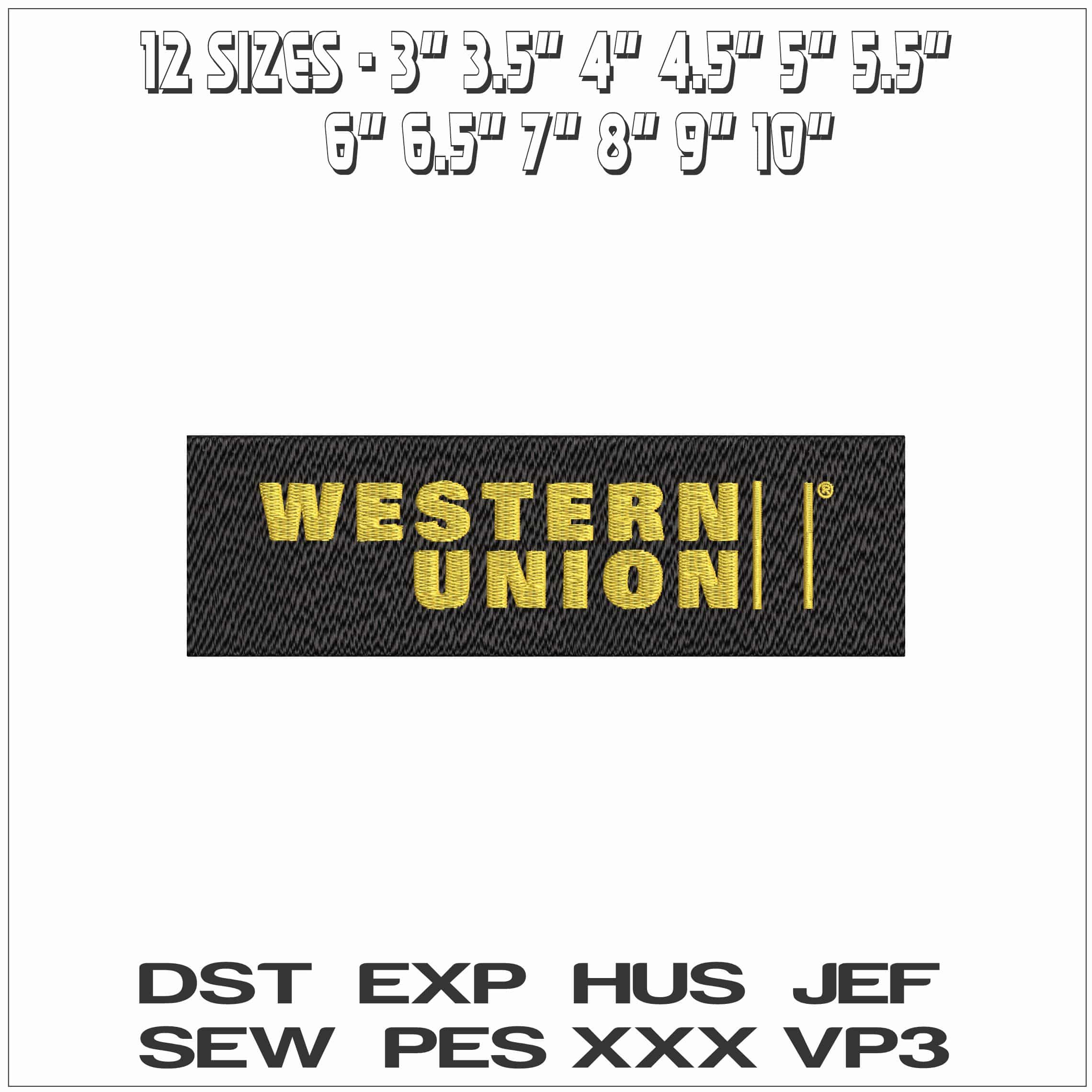 Western Union- Elegant embroidery design file - instant download — view 2