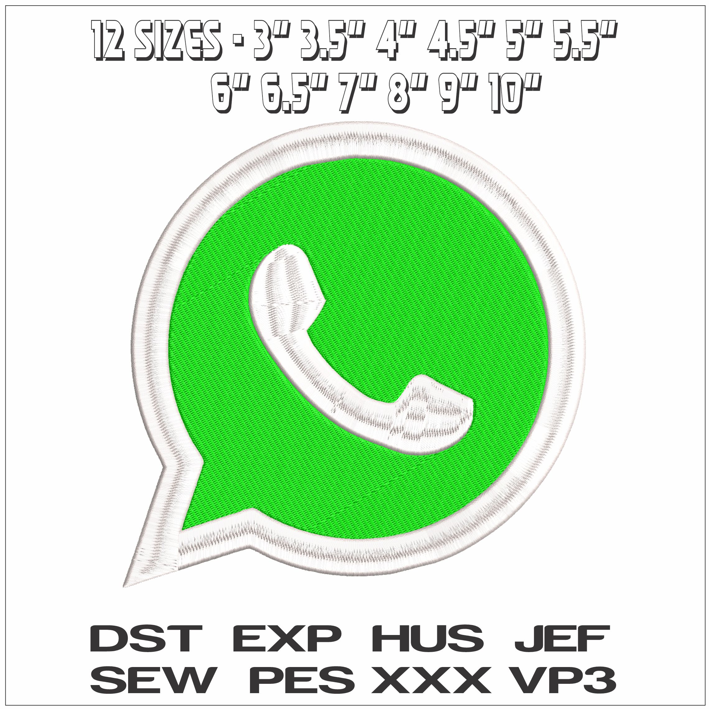 WhatsApp- Elegant embroidery design file - instant download — view 2