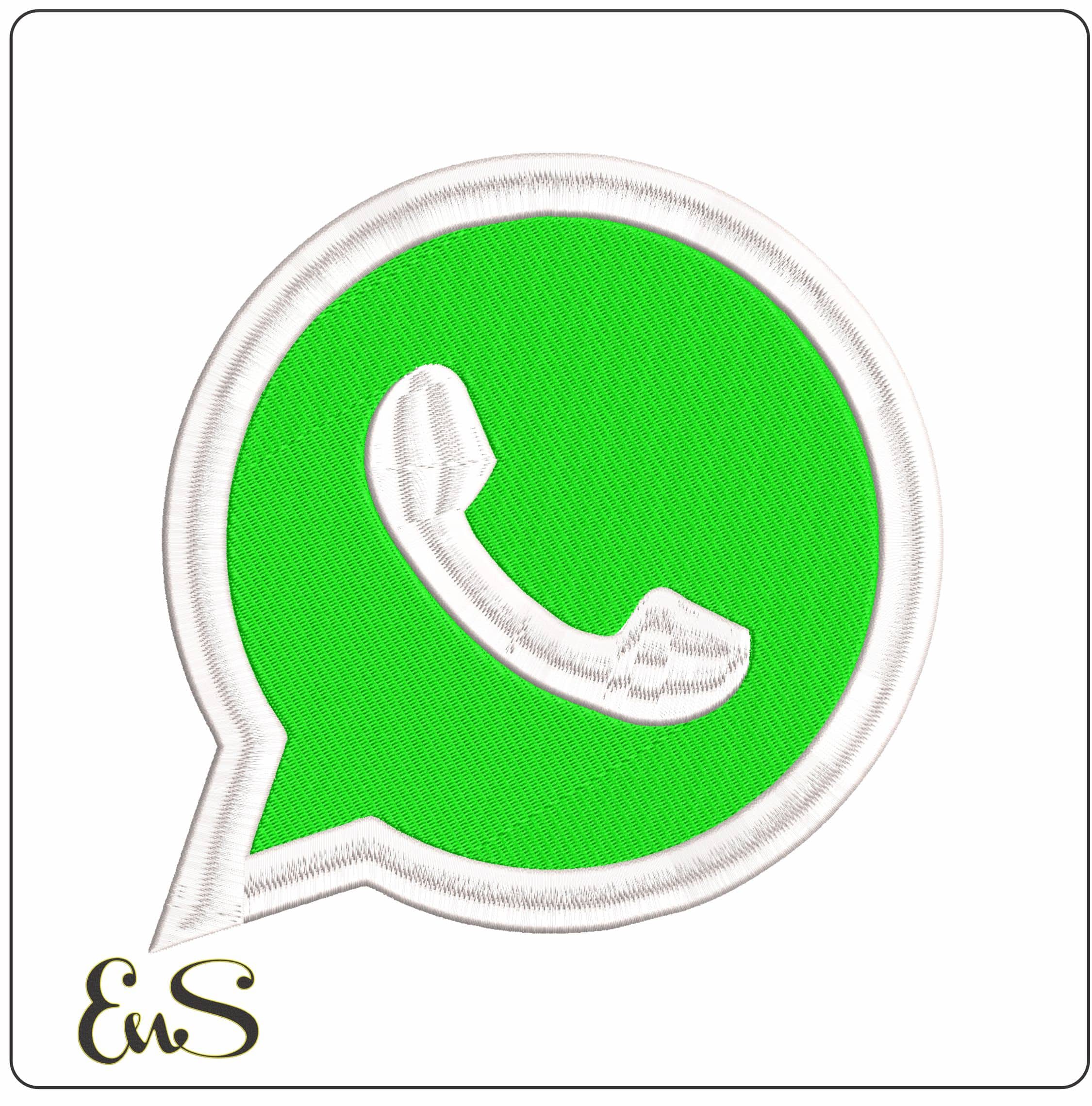 WhatsApp- Elegant embroidery design file - instant download