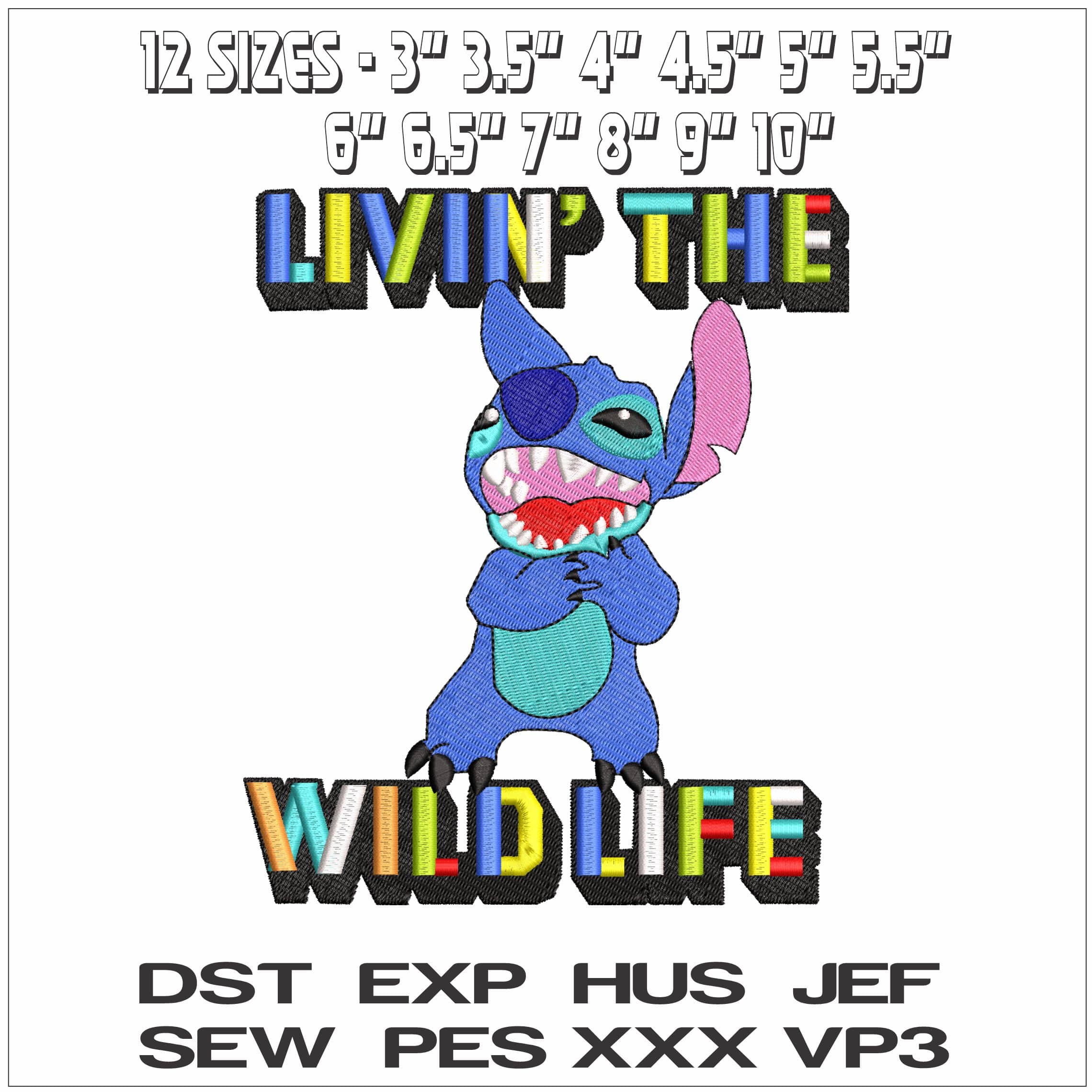 wild life- Elegant embroidery design file - instant download — view 2