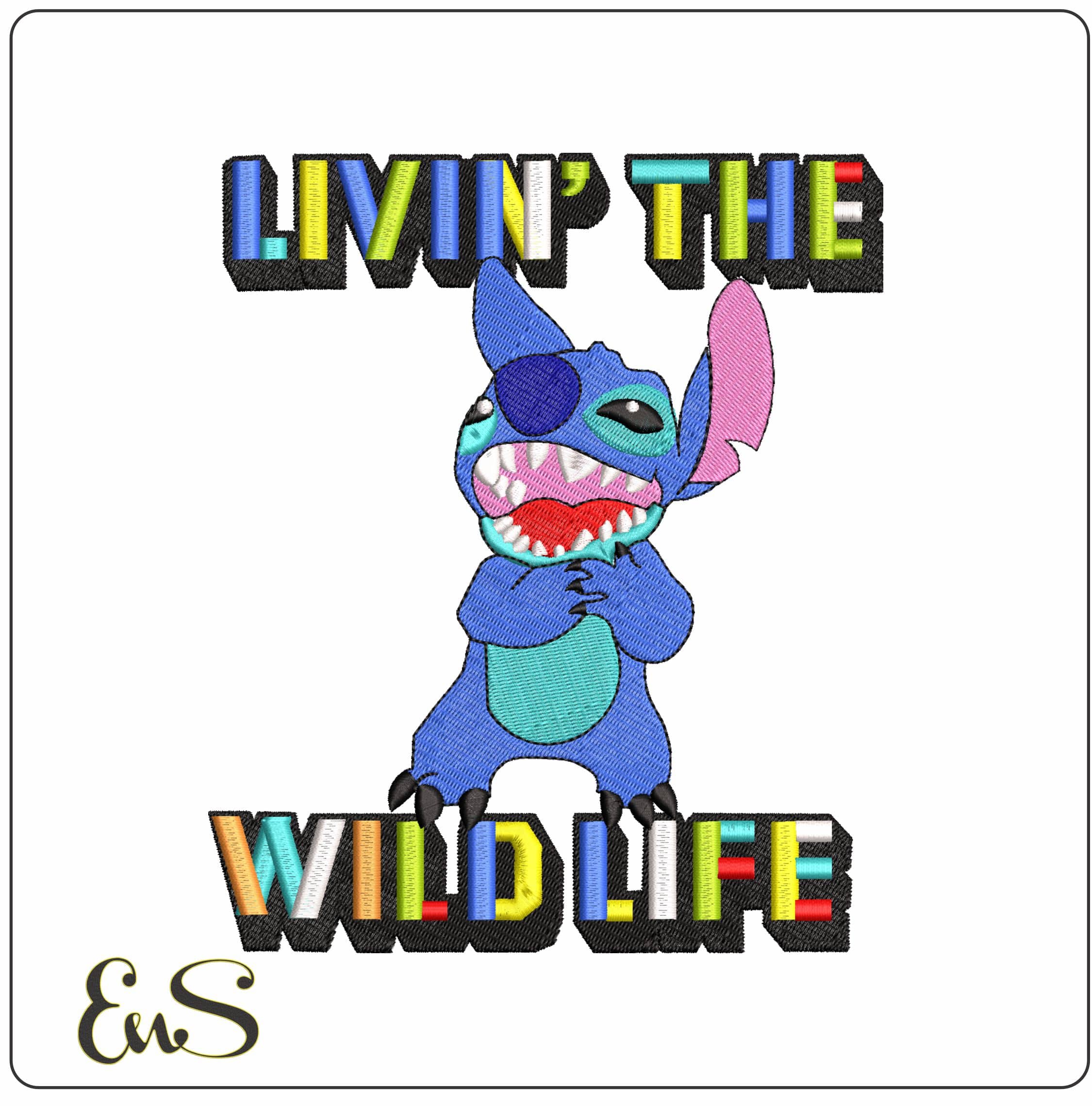 wild life- Elegant embroidery design file - instant download
