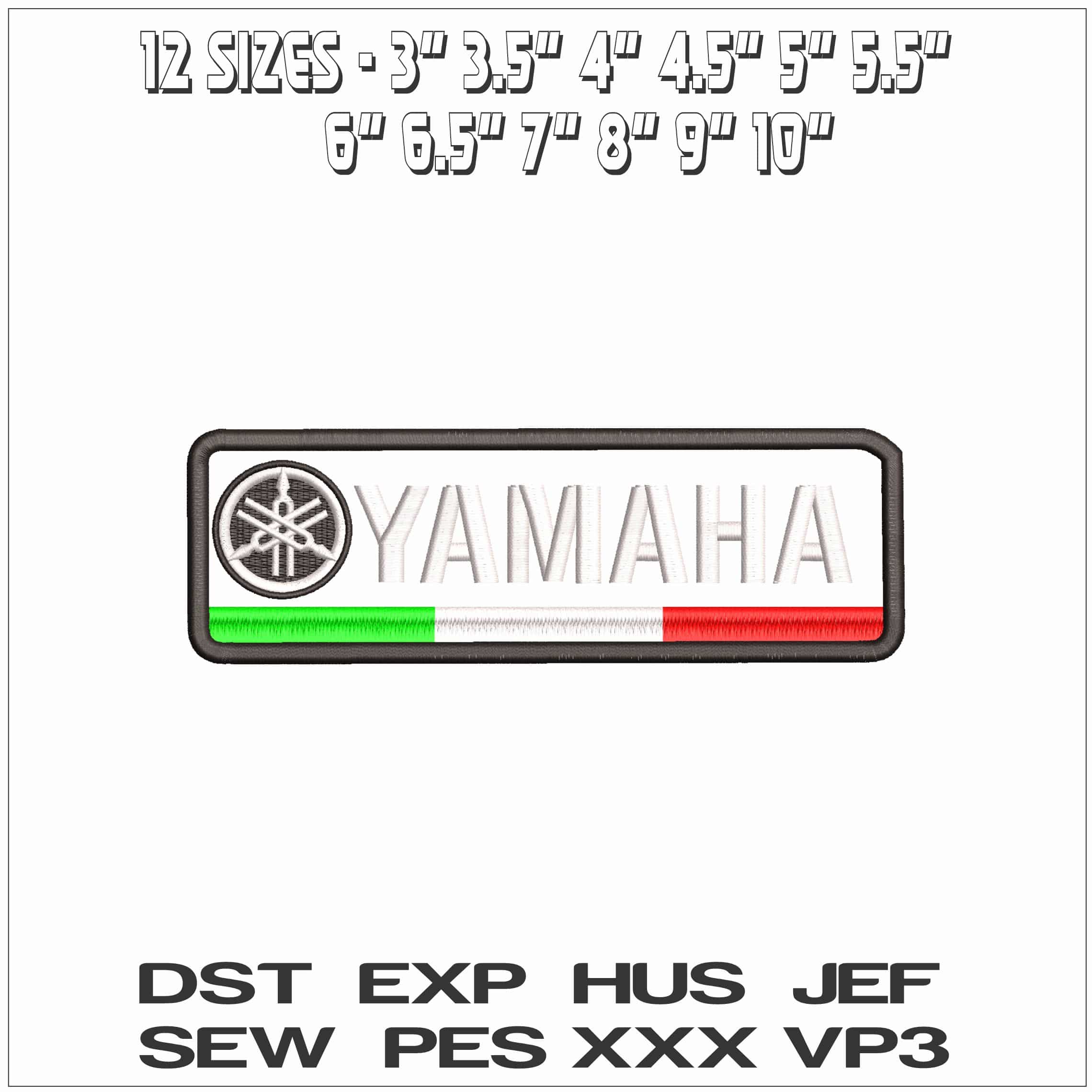 Yahama Italy Logo- Elegant embroidery design file - instant download — view 2