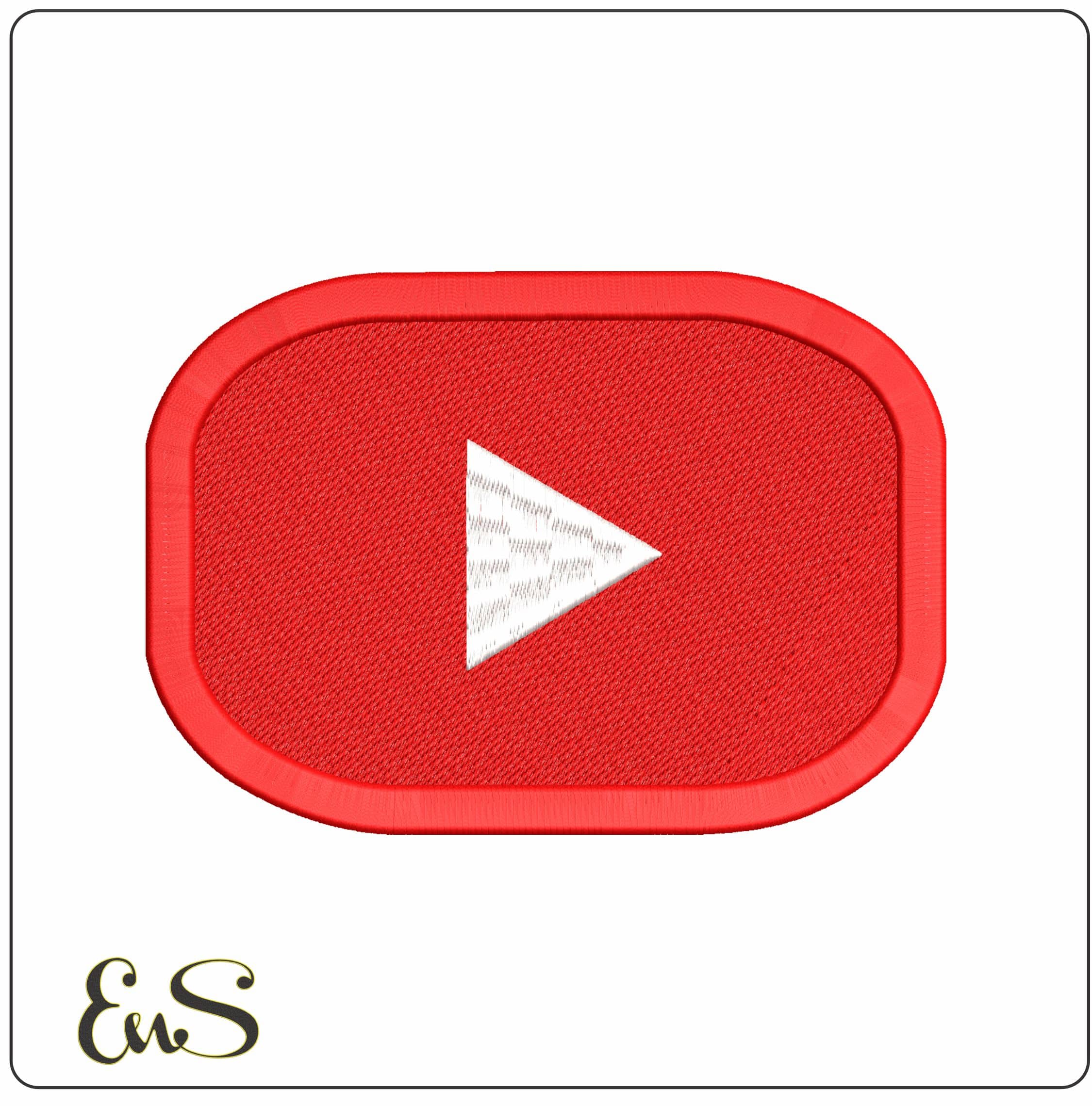 YouTube- Elegant embroidery design file - instant download