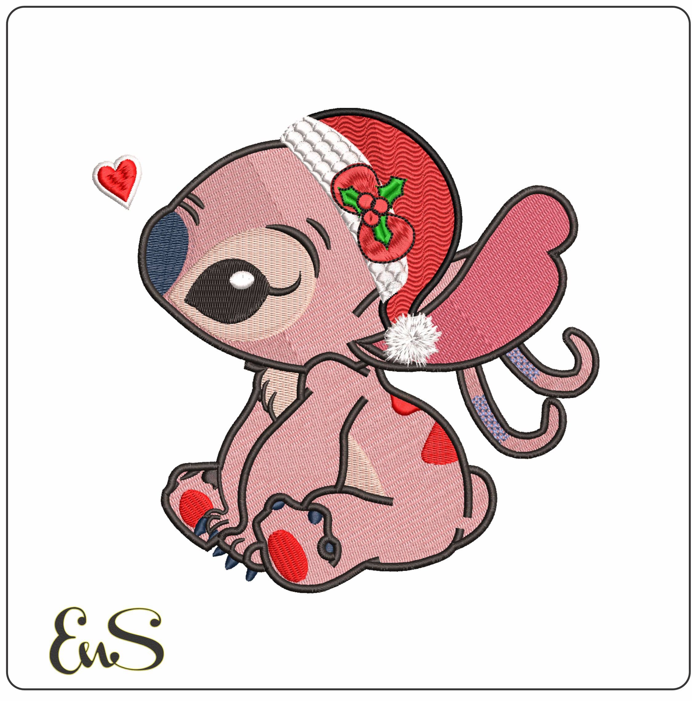 Christmas Angel Stitch- Elegant embroidery design file - instant download