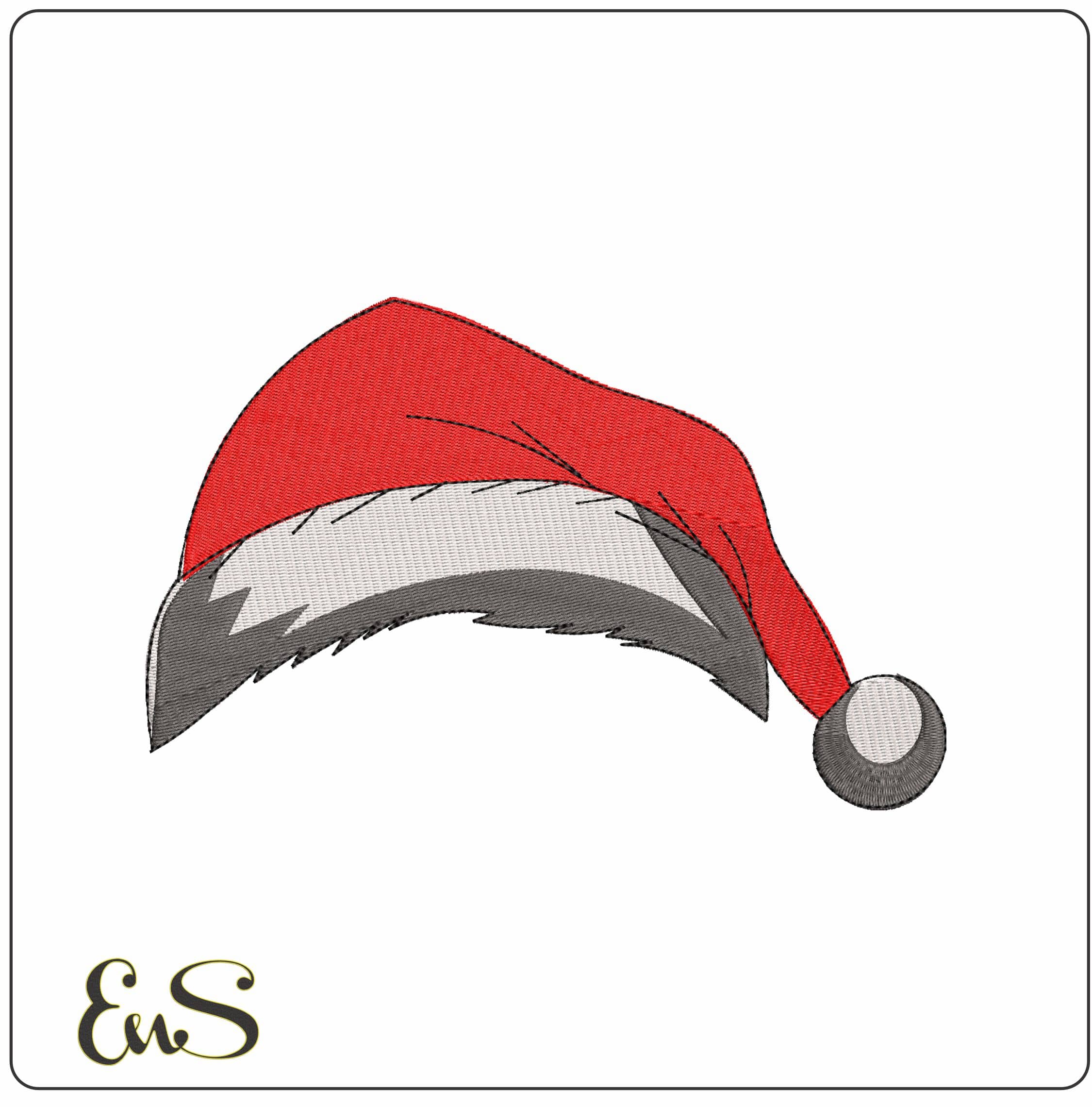 Christmas Hat- Elegant embroidery design file - instant download