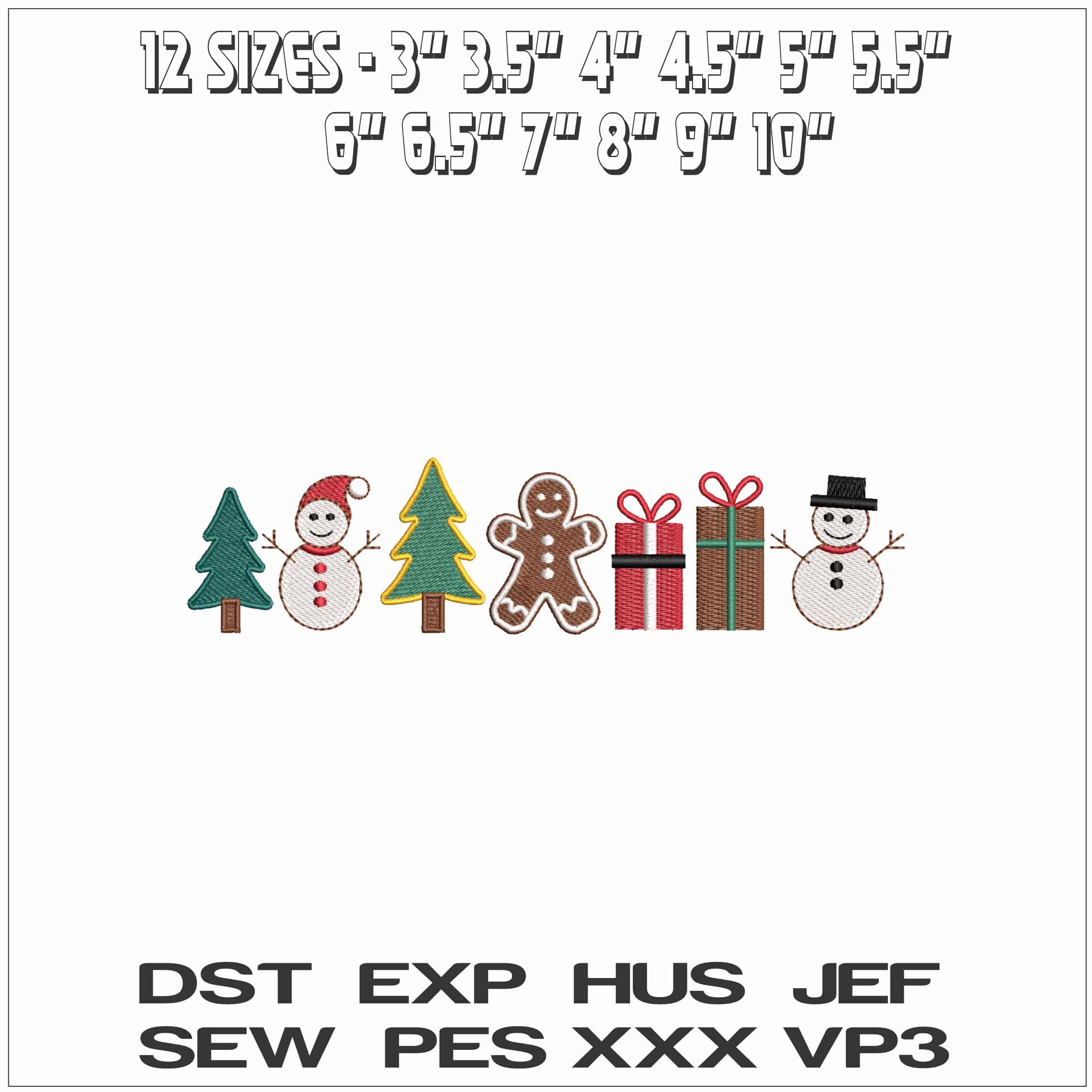 Christmas Selection- Elegant embroidery design file - instant download — view 2