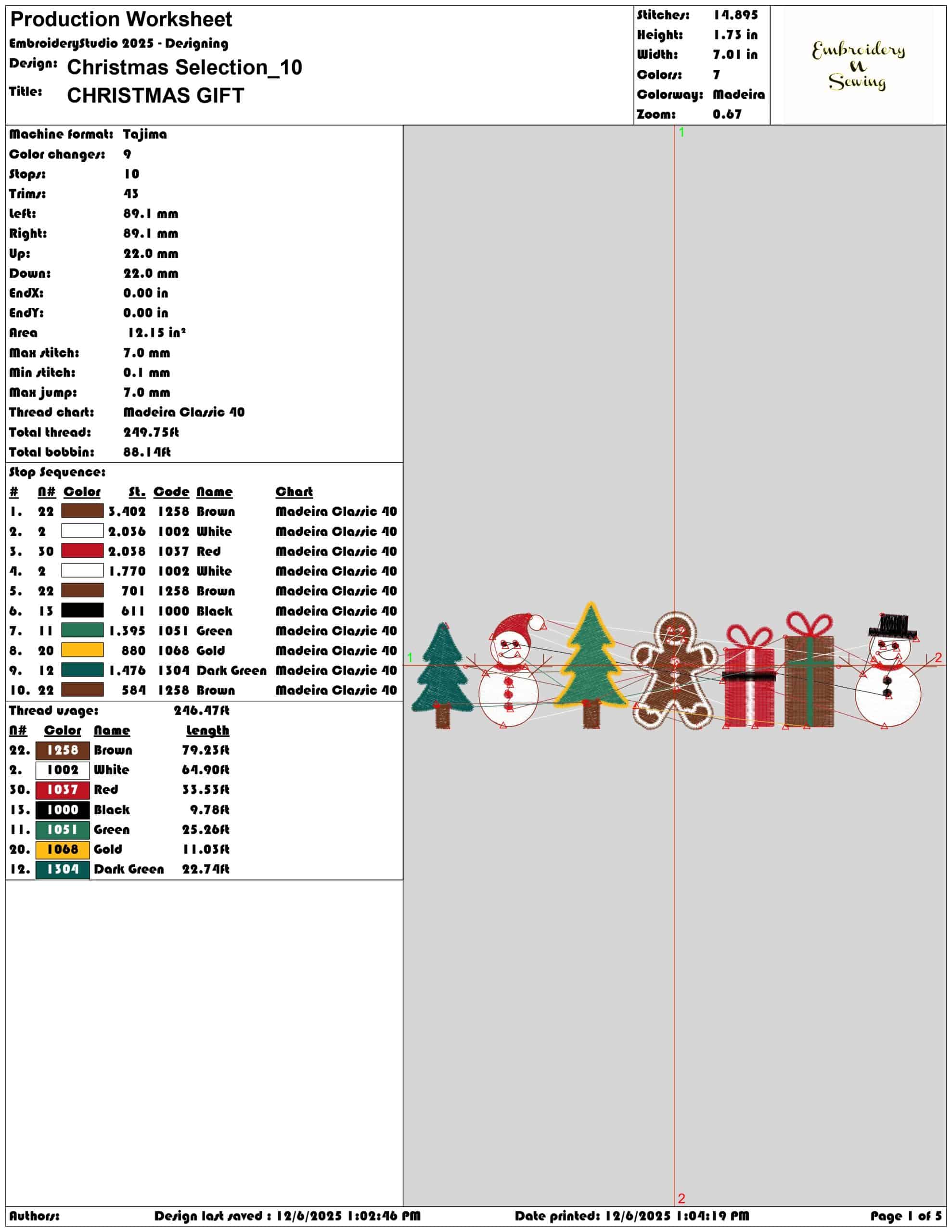 Christmas Selection- Elegant embroidery design file - instant download — view 3