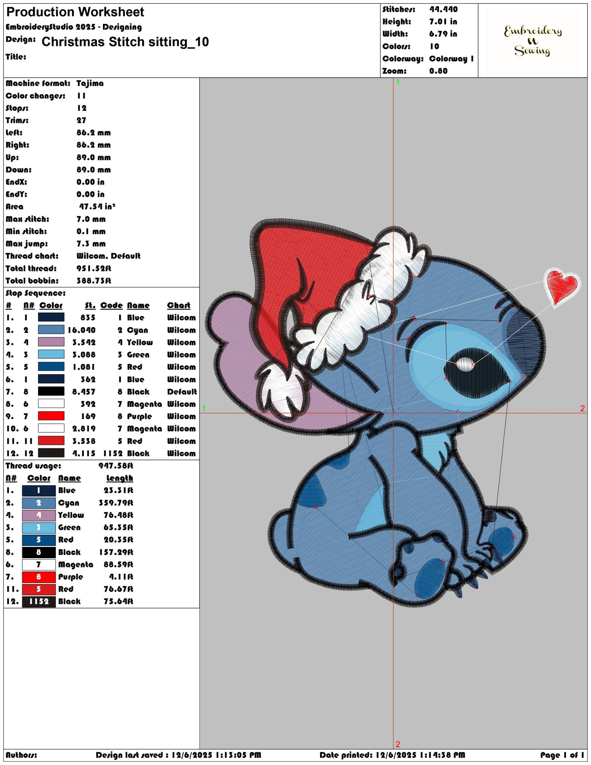Christmas Stitch sitting- Elegant embroidery design file - instant download — view 3