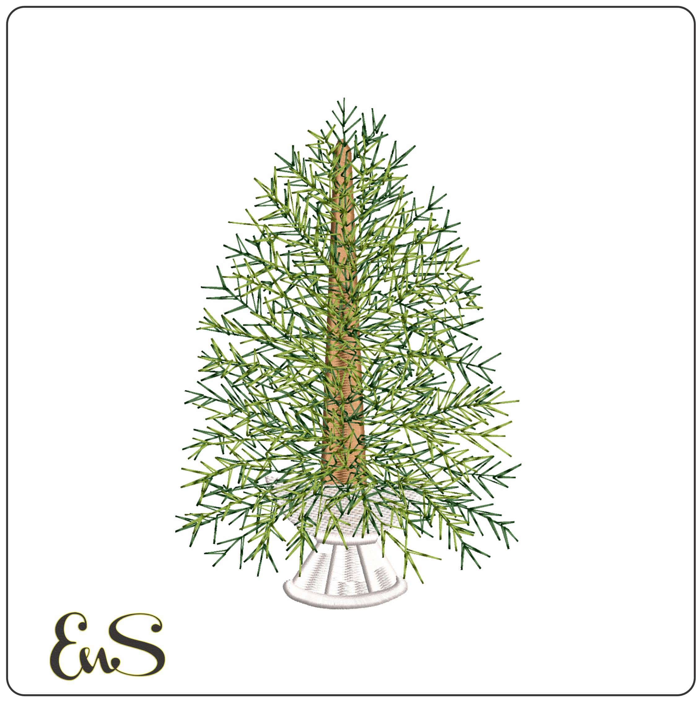 Christmas Tree ready for decoration- Elegant embroidery design file - instant download