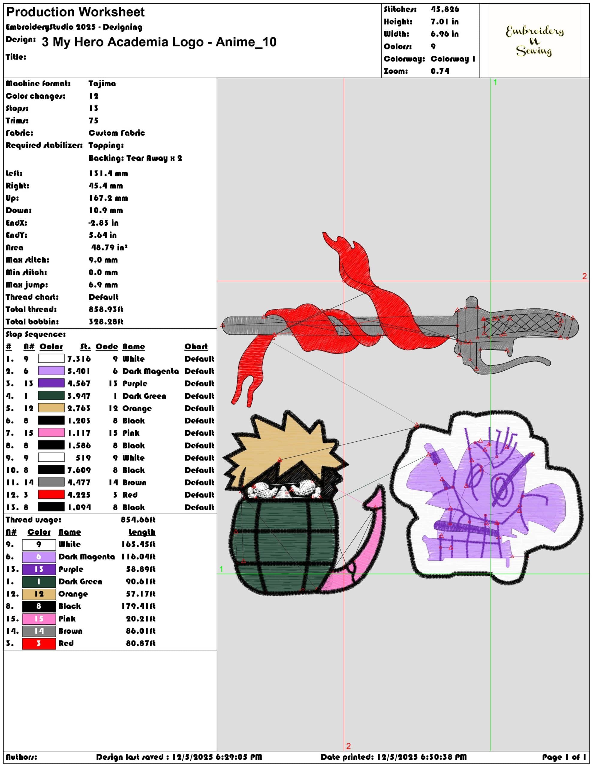 3 My Hero Academia Logo Anime- Elegant embroidery design file - instant download — view 3