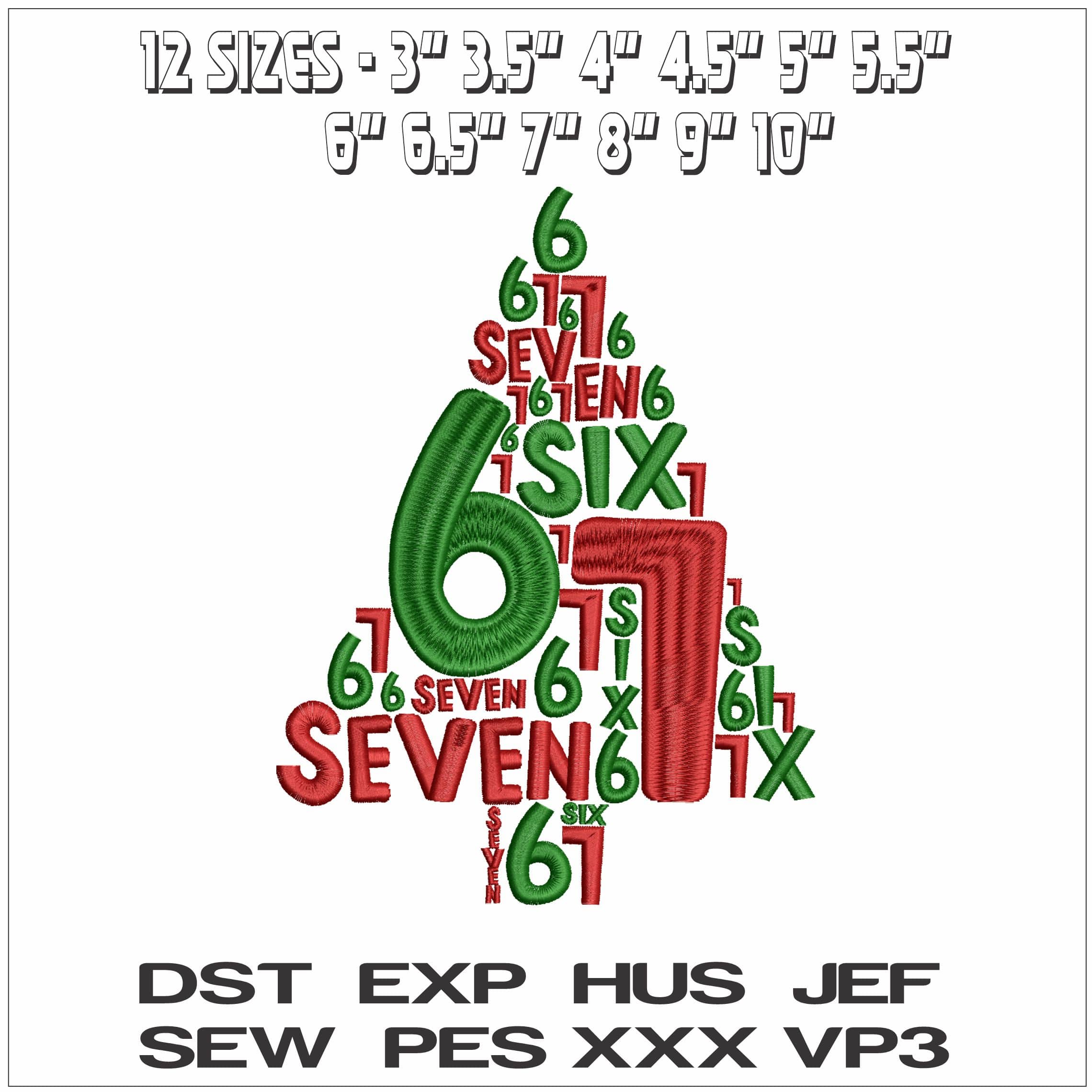67 Christmas Tree- Elegant embroidery design file - instant download — view 2
