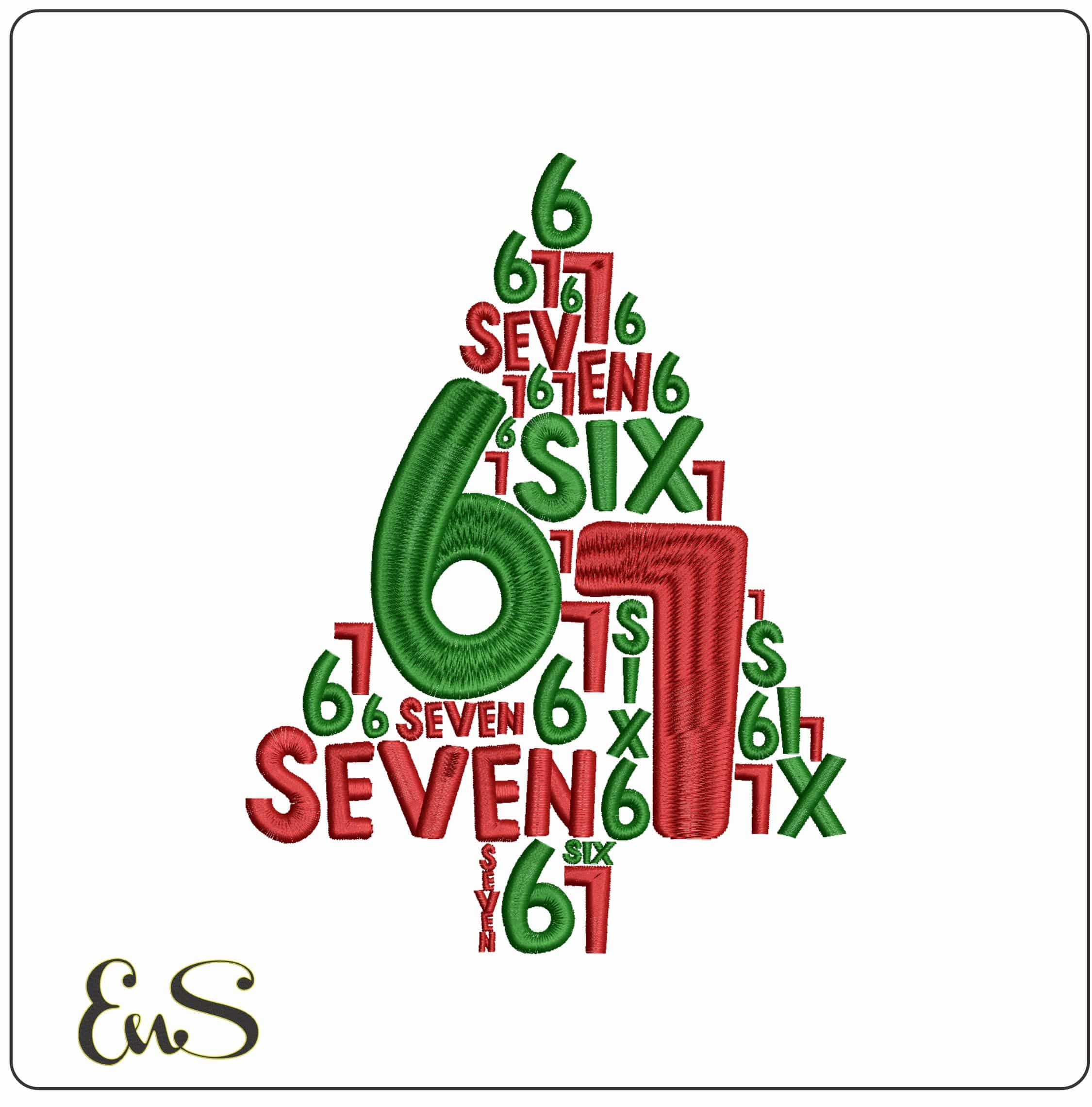 67 Christmas Tree- Elegant embroidery design file - instant download