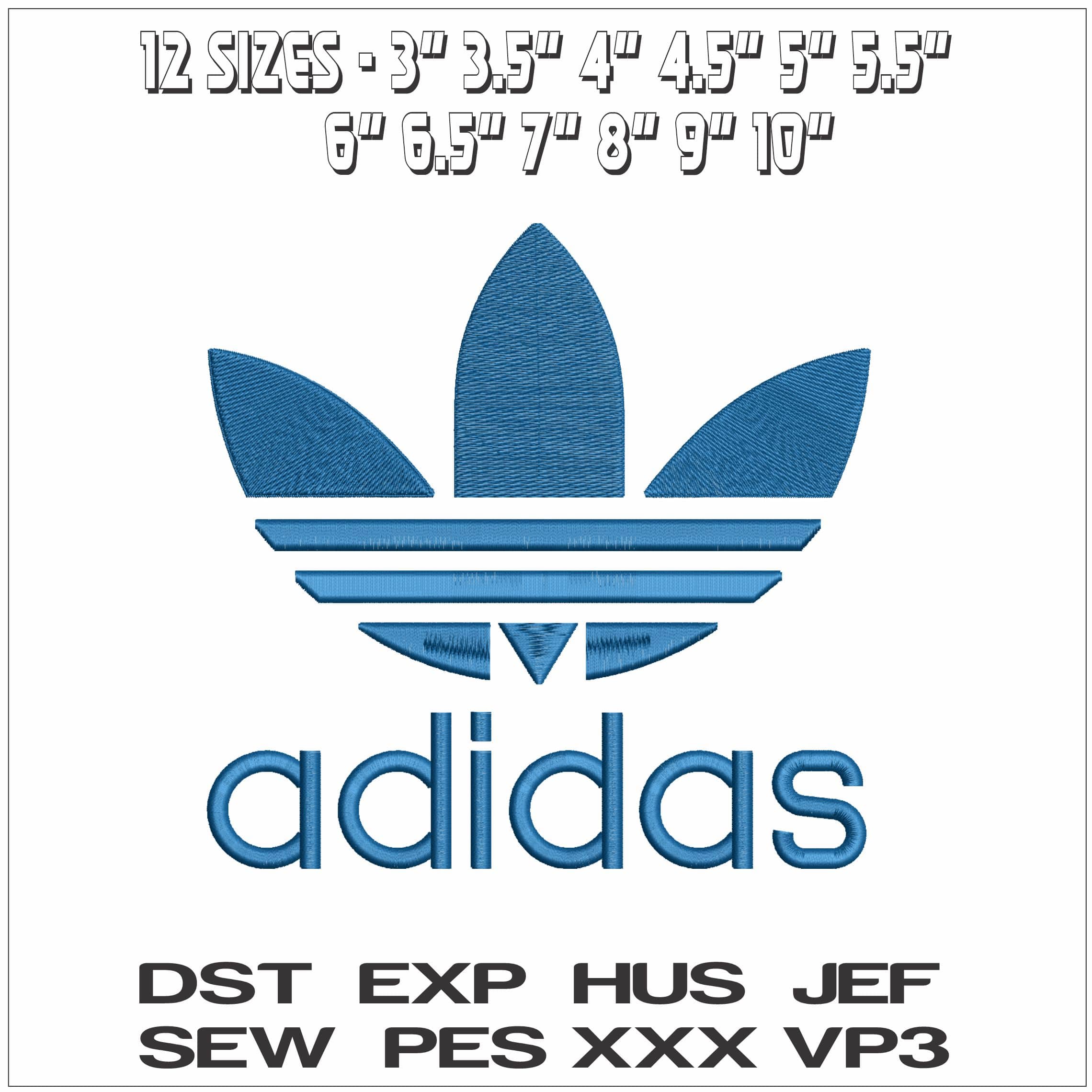Adidas Satin and Tatami- Elegant embroidery design file - instant download — view 2