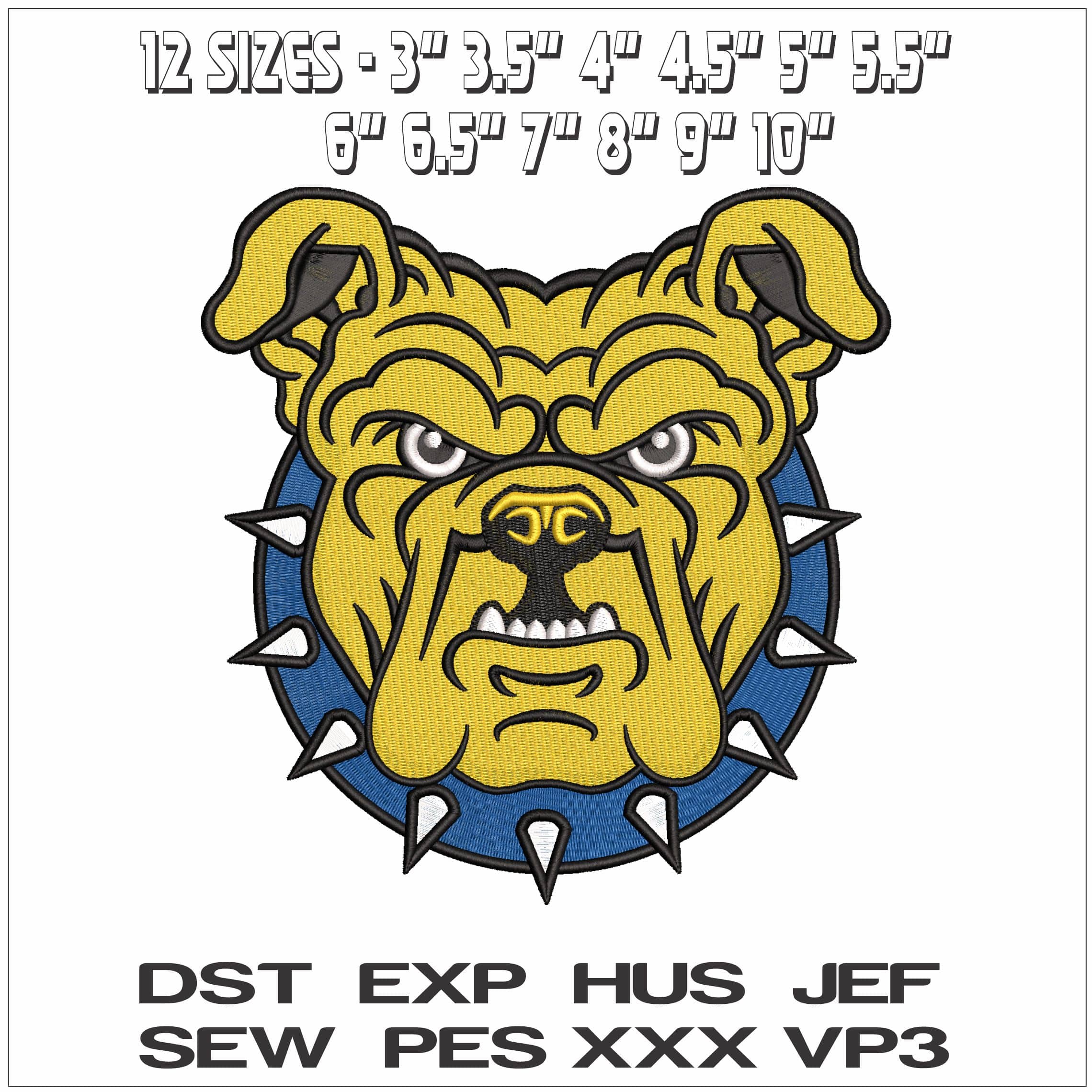 Aggies Bulldog North Carolina AT&T State University - Elegant embroidery design file - instant download — view 2