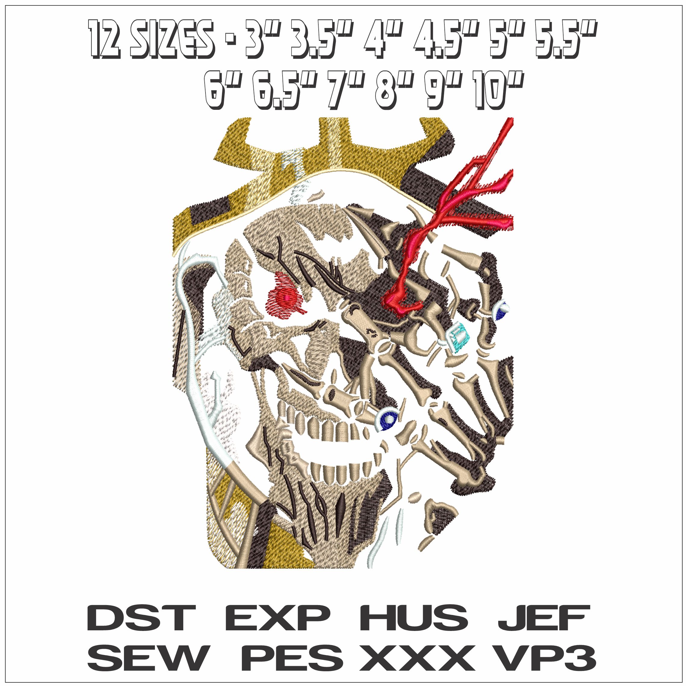 Ainz Ooal Gown Overlord No Background Anime - Elegant embroidery design file - instant download — view 2