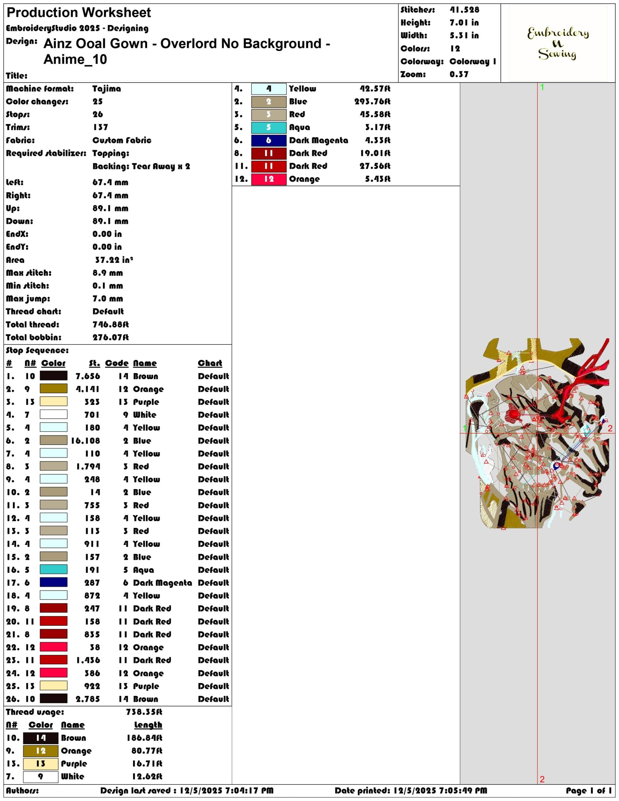 Ainz Ooal Gown Overlord No Background Anime - Elegant embroidery design file - instant download — view 3