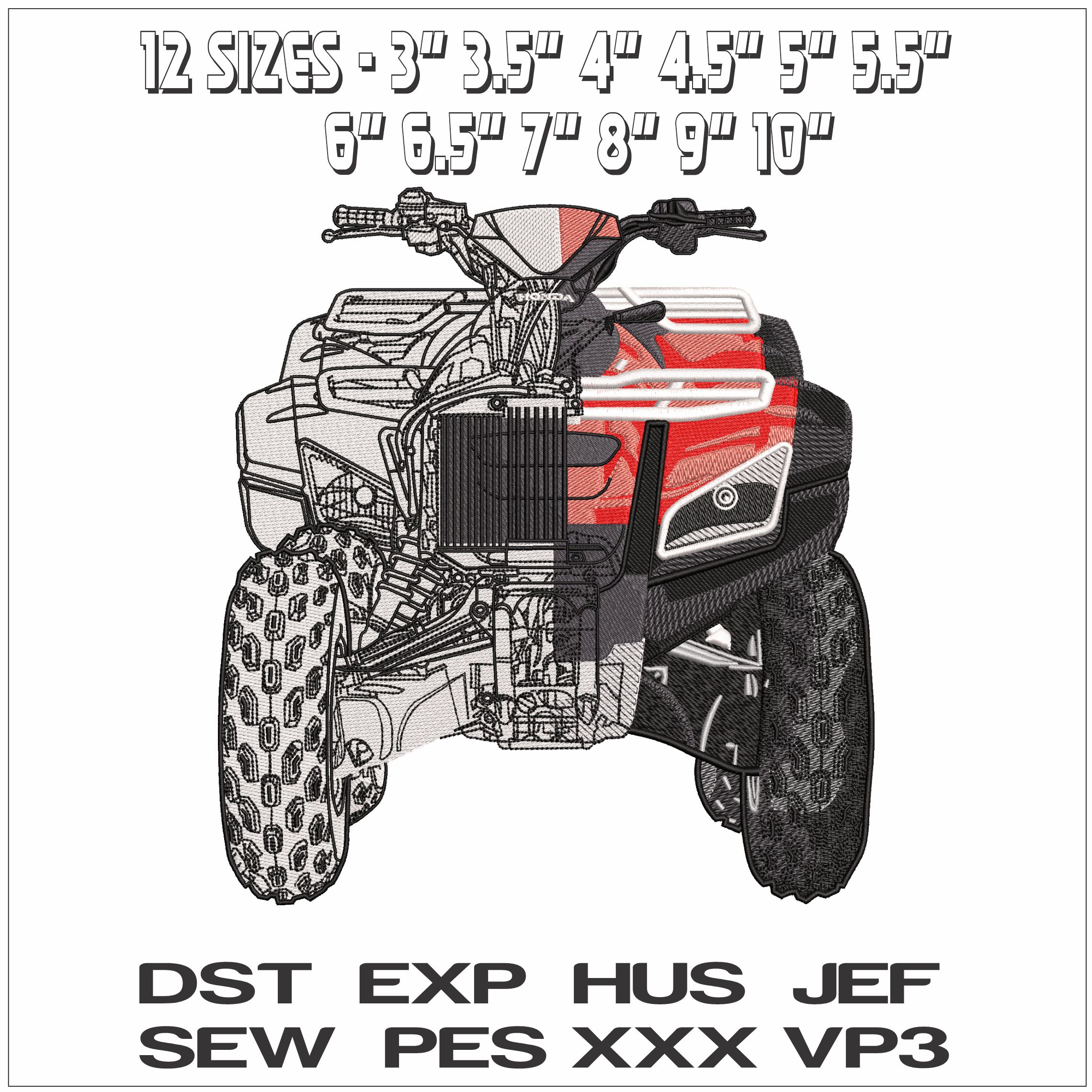 ATV Real and Design- Elegant embroidery design file - instant download — view 2