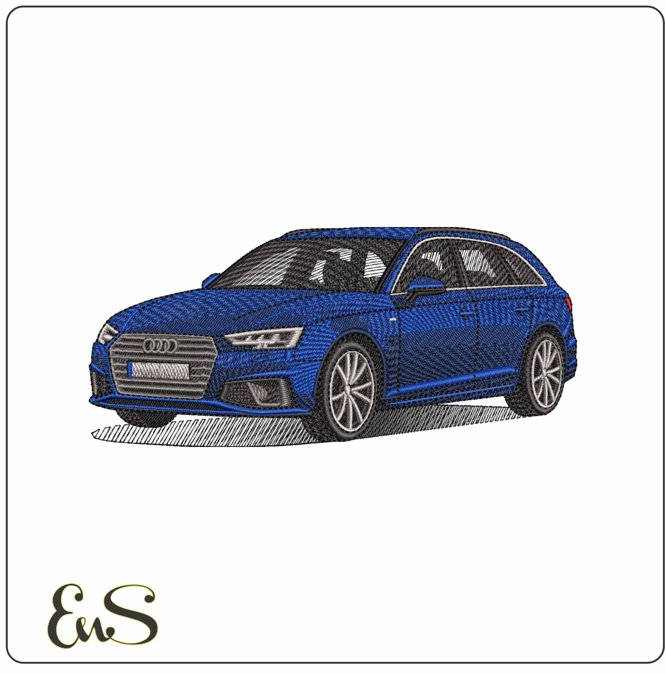Audio A5 Estate- Elegant embroidery design file - instant download