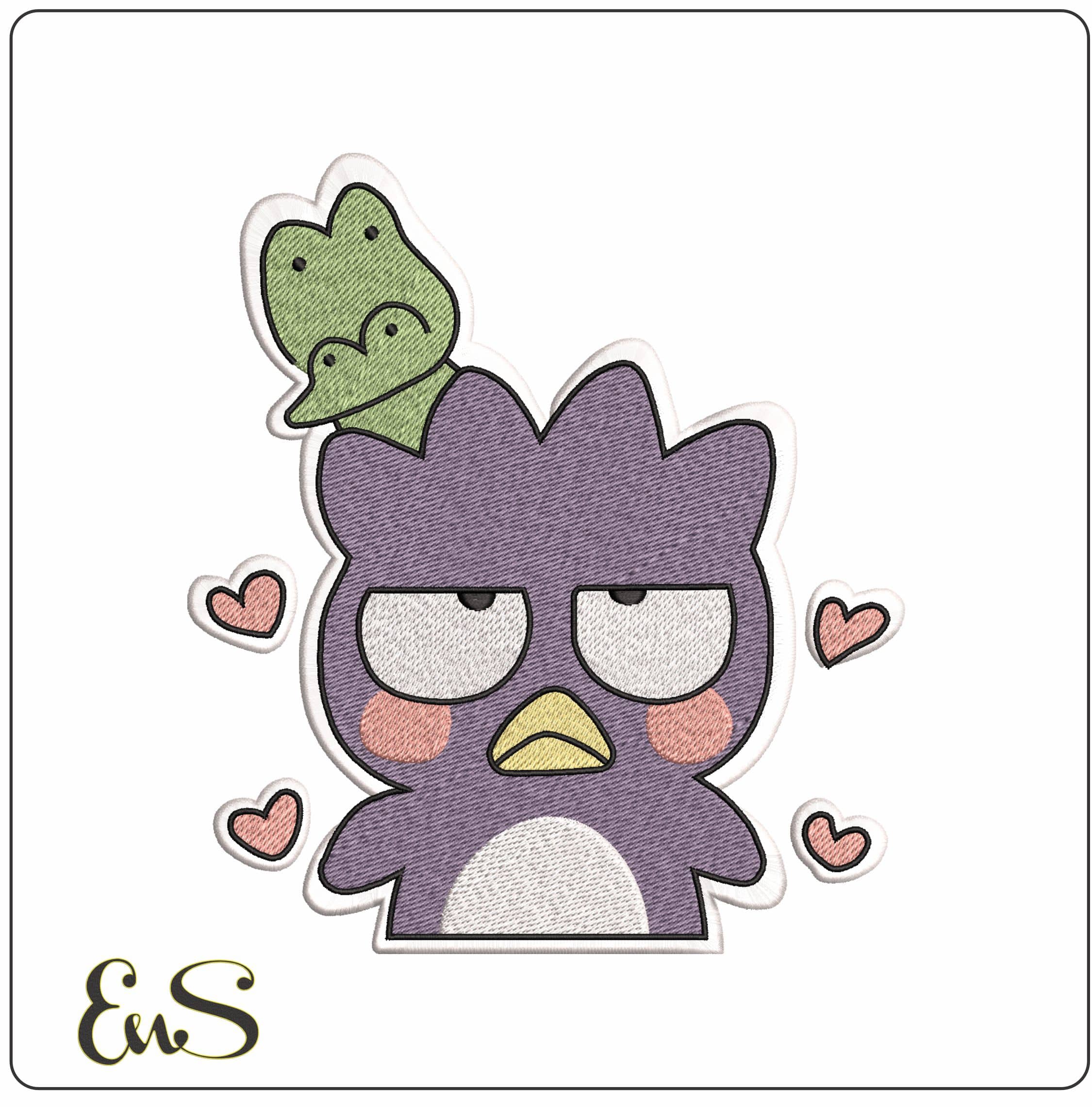 Badtz Maru and Pochi outline Sanrio Hello kitty- Elegant embroidery design file - instant download