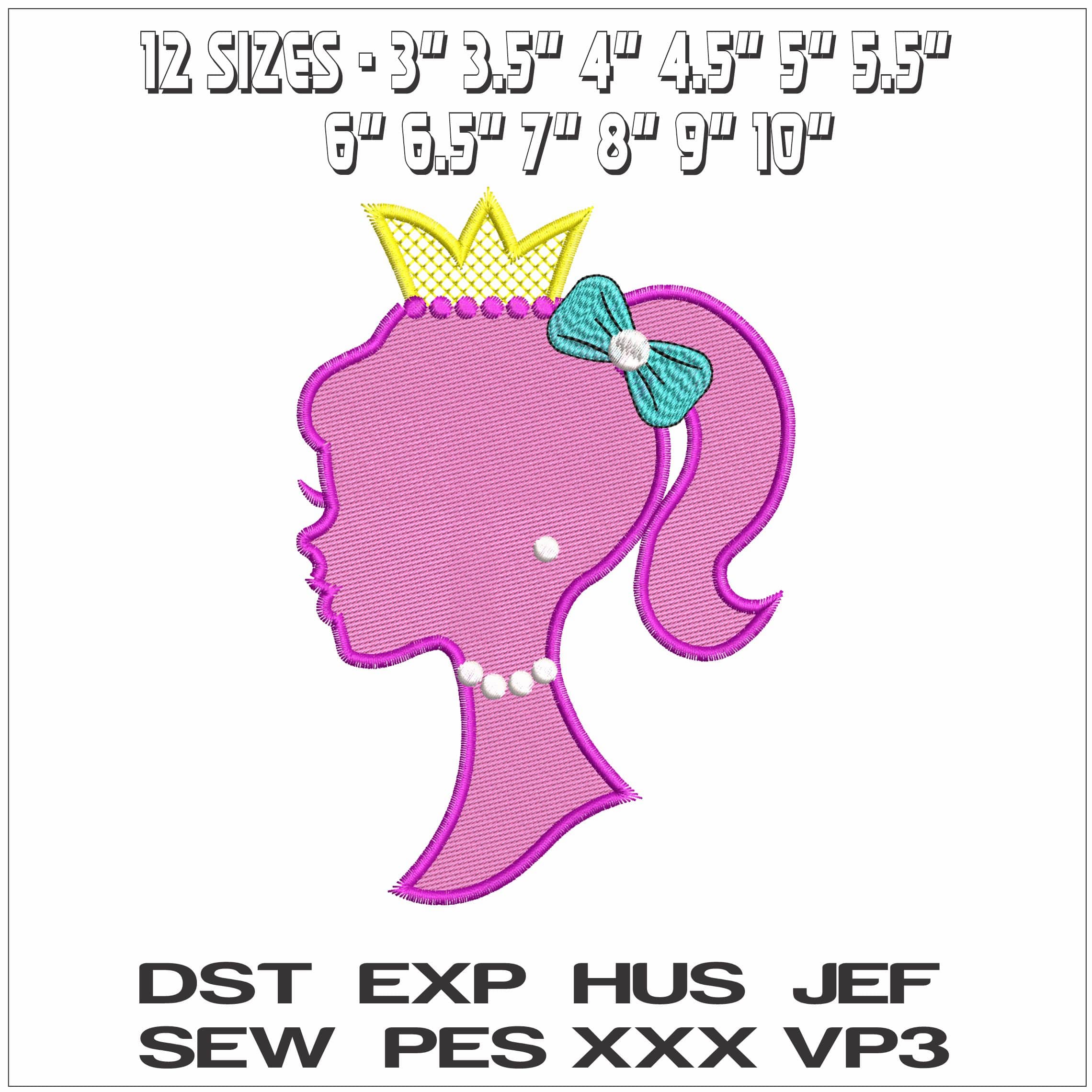 Barbie Shilotte- Elegant embroidery design file - instant download — view 2