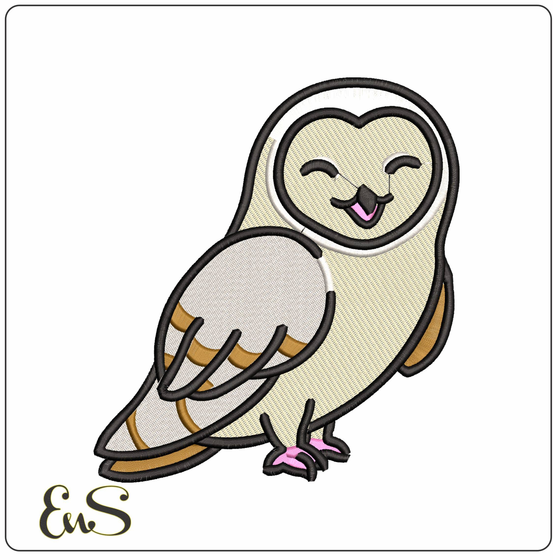 Basic Headwig owl- Elegant embroidery design file - instant download