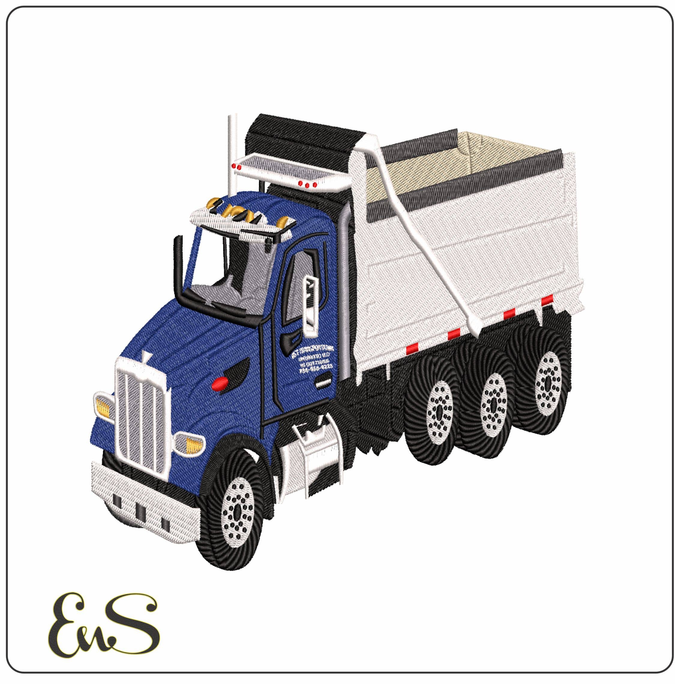 Basic truck- Elegant embroidery design file - instant download
