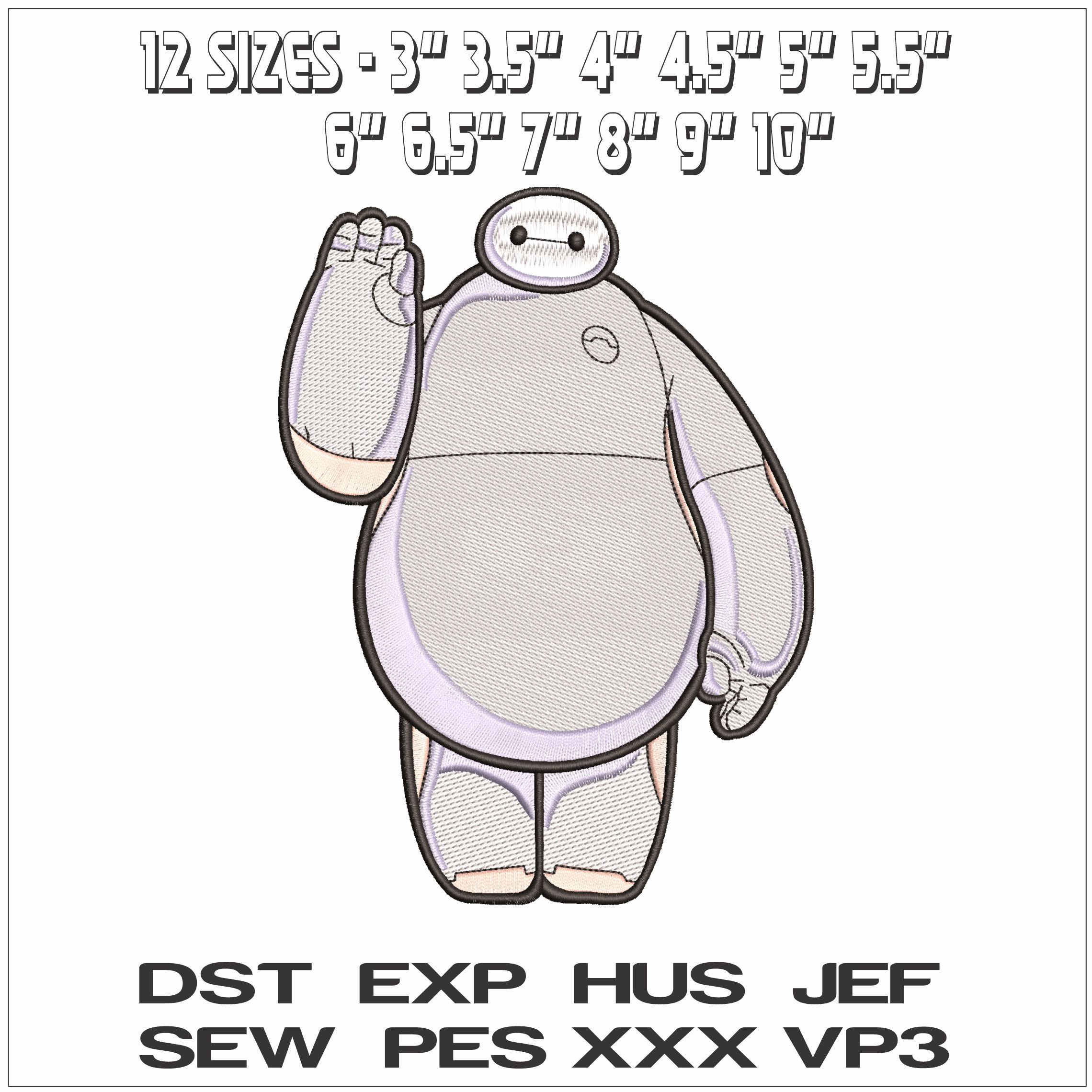 Baymax Big Hero 6- Elegant embroidery design file - instant download — view 2