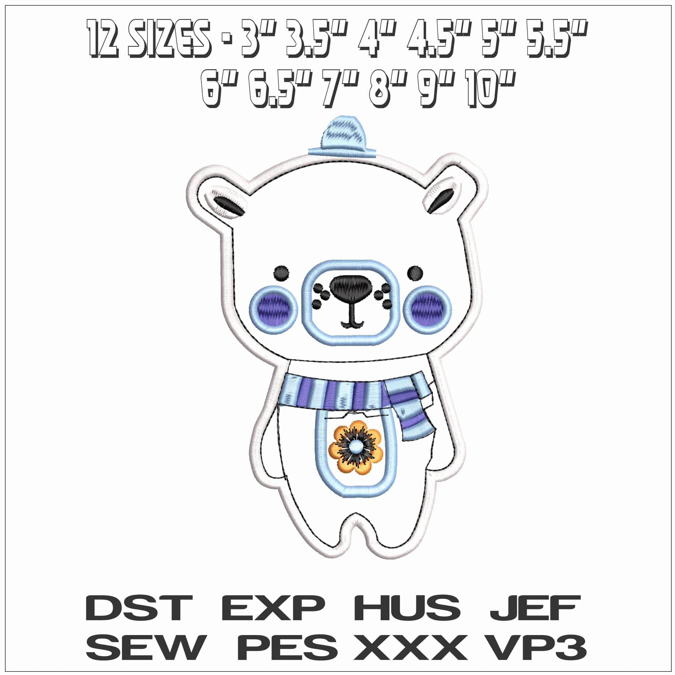 Bluey Applique - Elegant embroidery design file - instant download — view 2